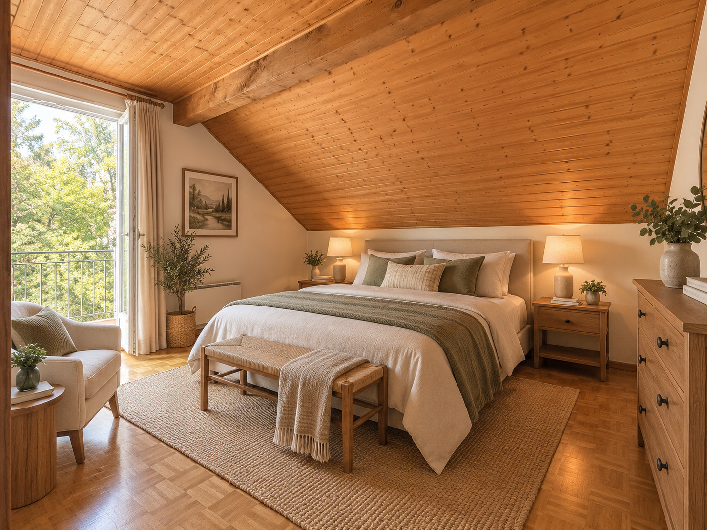 1er étage: chambre 2 accès balcn 1er étage: chambre 2 accès balcn