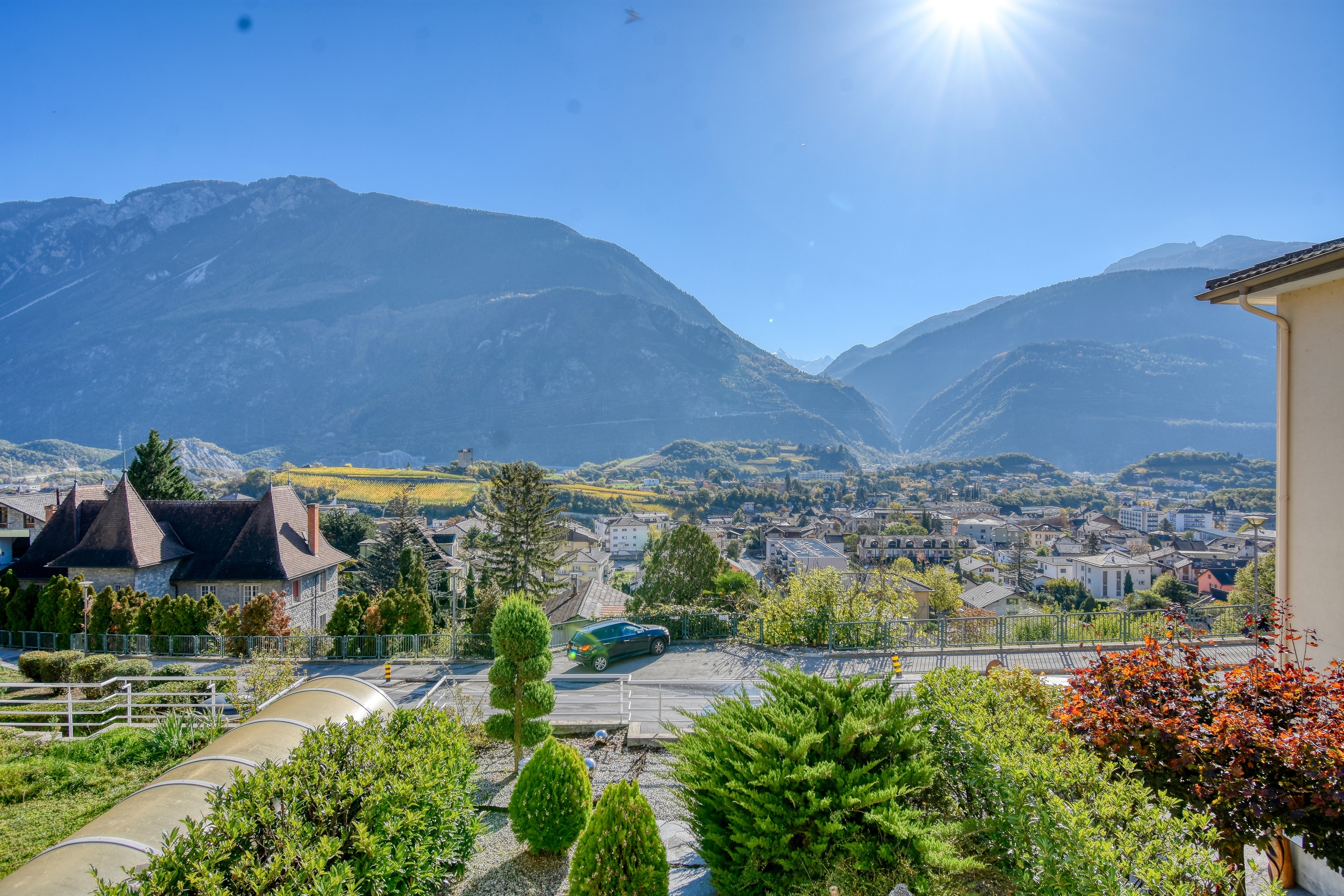 Wohnung Veyras - Blick Wohnung Veyras - Blick