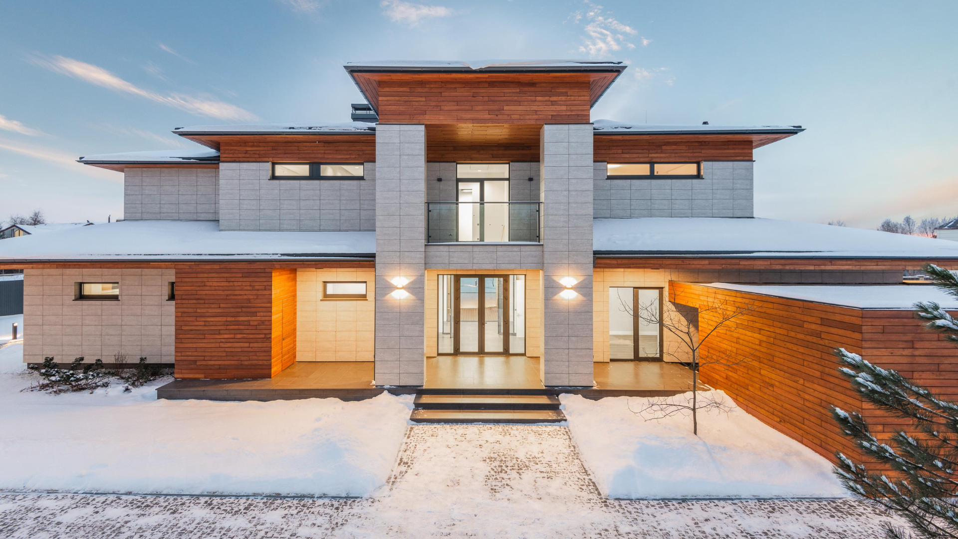 une maison moderne dans la neige une maison moderne dans la neige