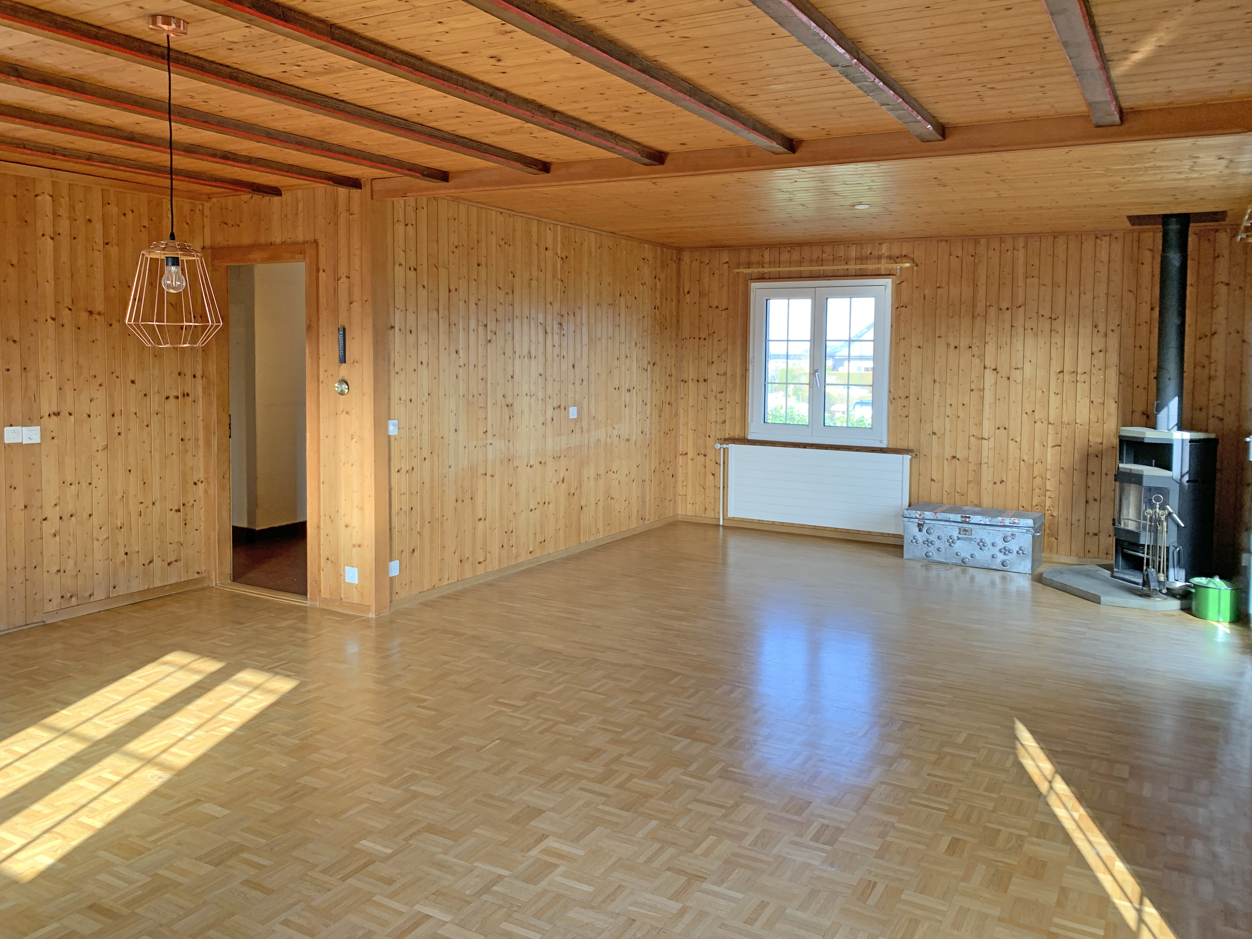 Séjour avec poêle suédois - Etage