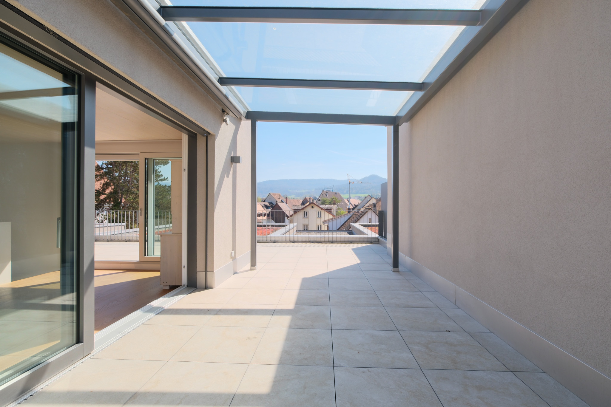 Gedeckte Dachterrasse