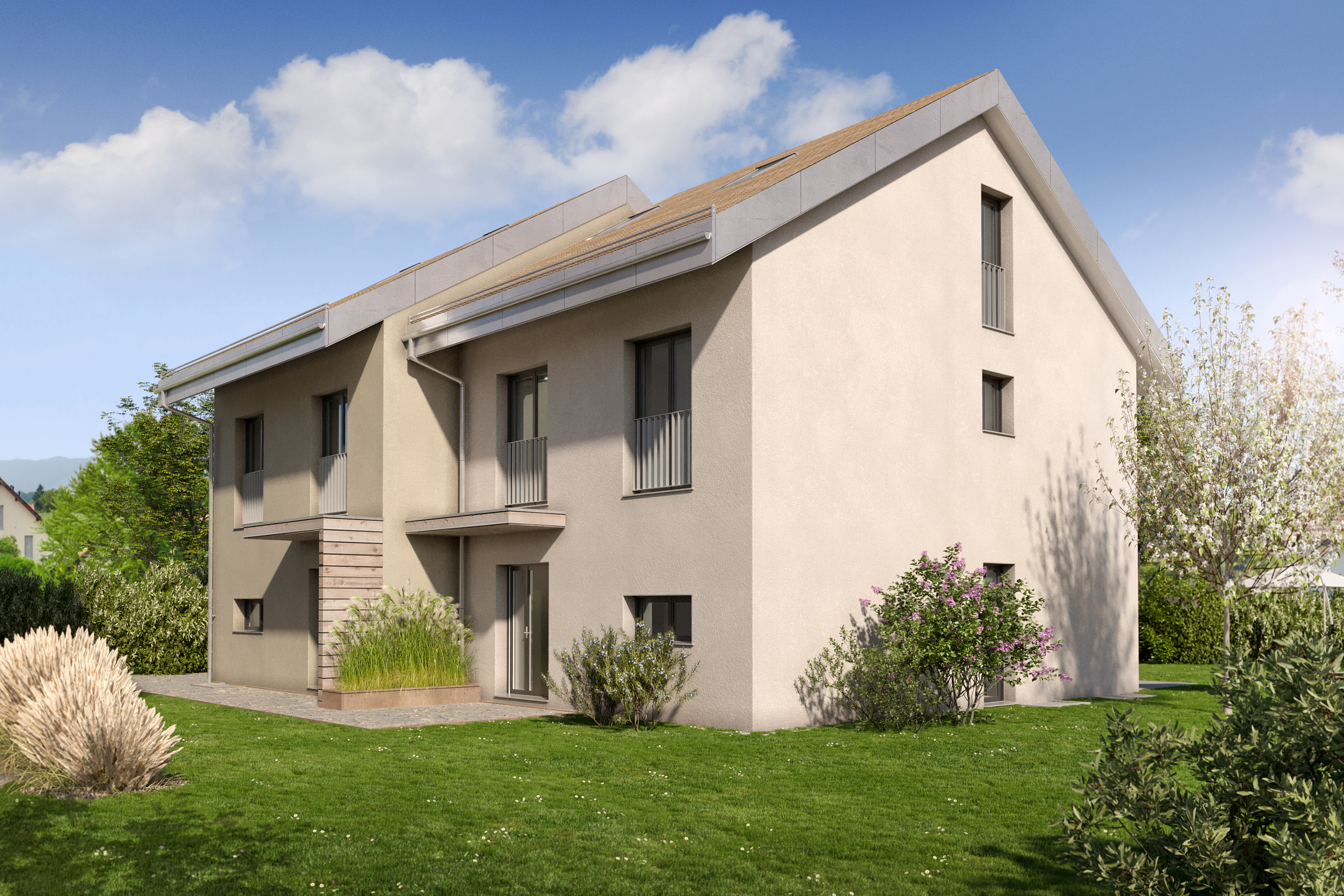 Villa 5 et 6 façades d'entrée