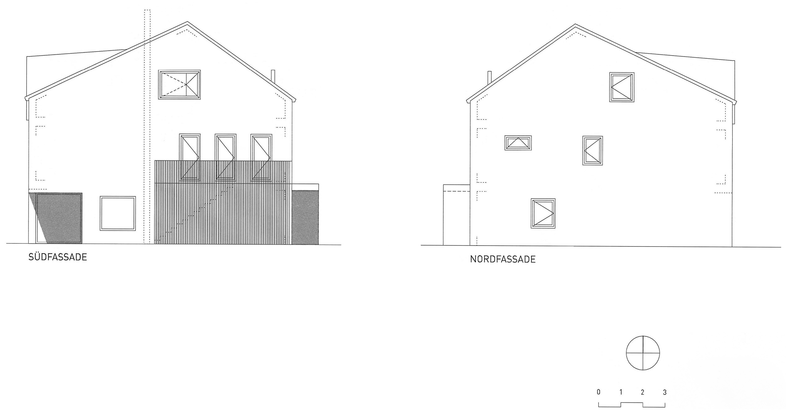 Süd- und Nordfassade Süd- und Nordfassade
