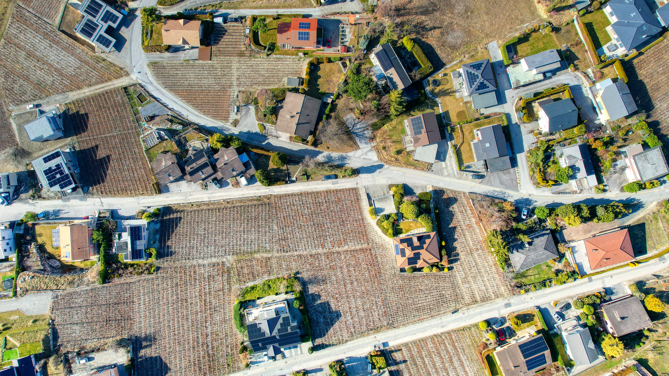 Baugrundstück Miège - Drohnenansicht