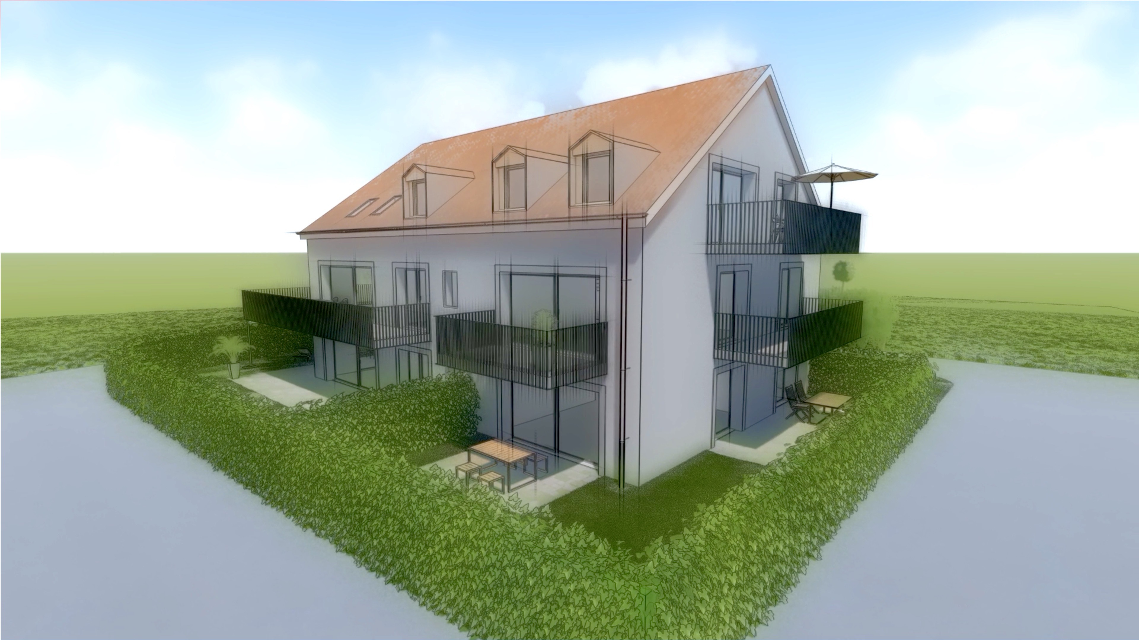 Croquis d'un futur projet immobilier