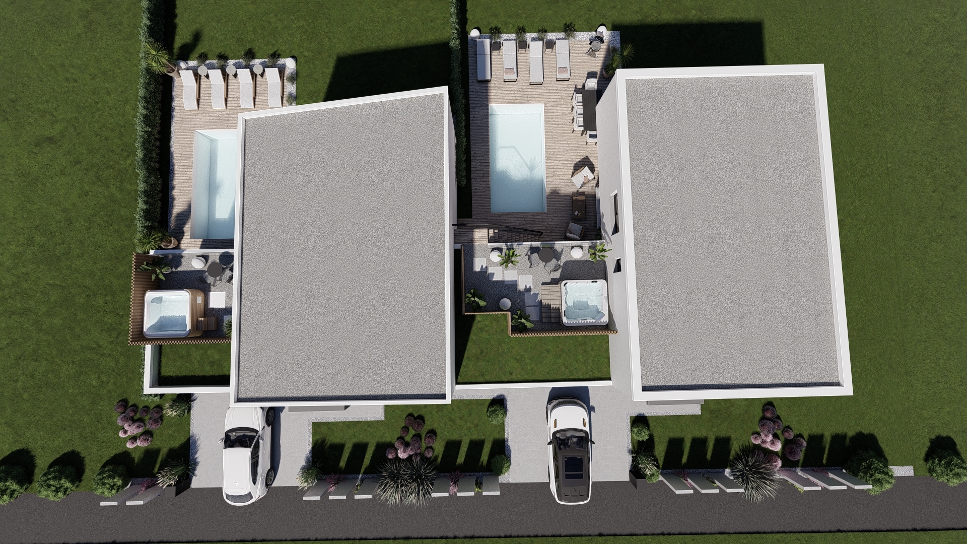 vue drone_ villa A est à gauche