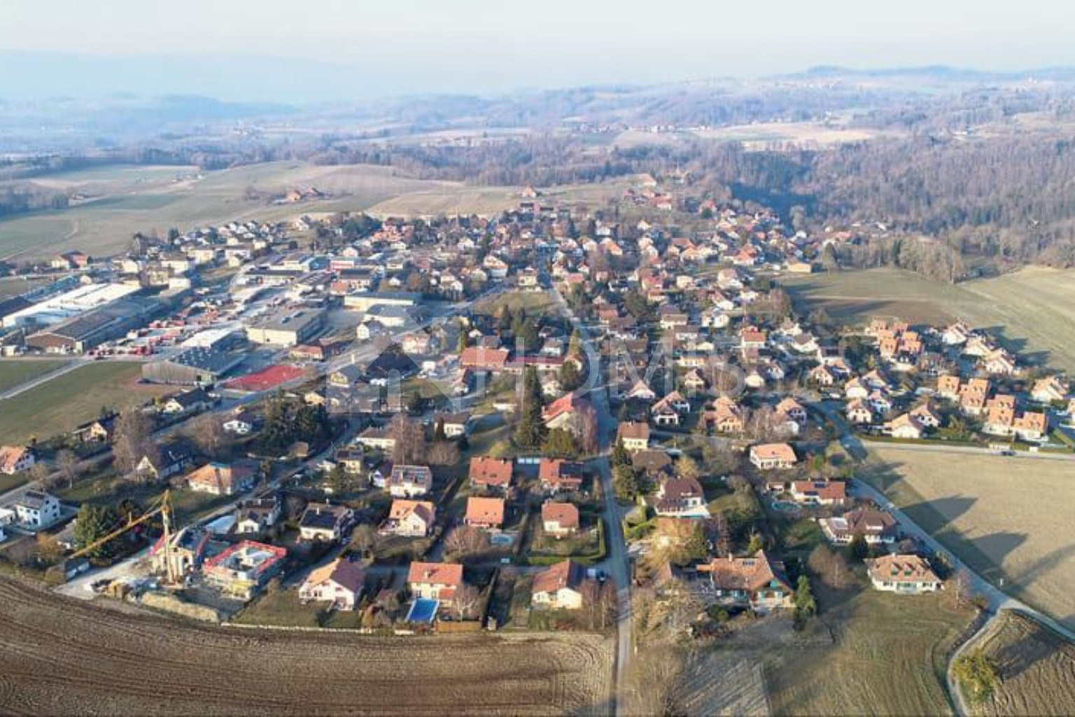 Vue aérienne de Bercher