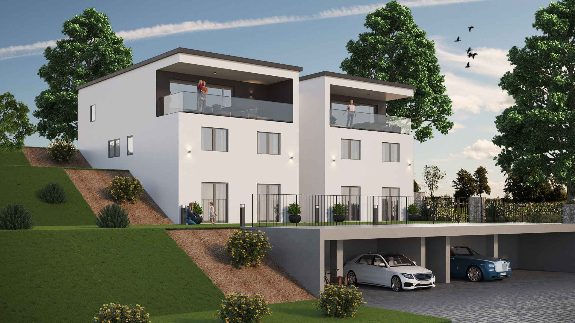 Villas individuelles de standing avec vue sur le Lac à Broc