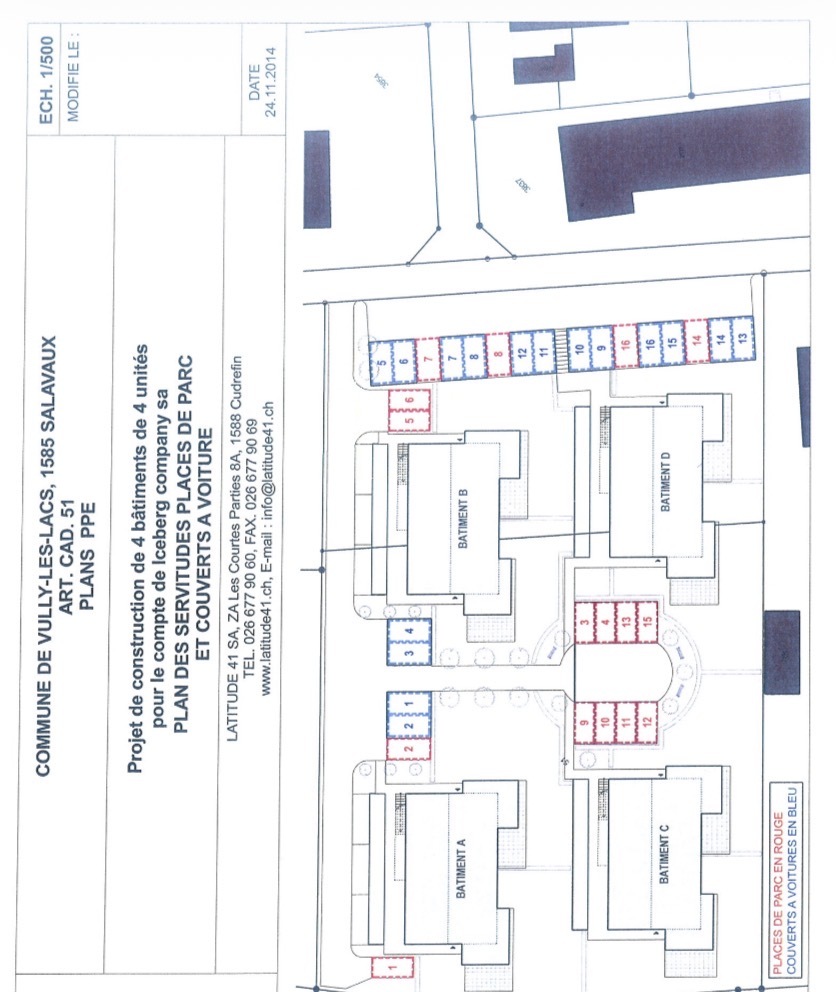 Plan & servitudes de places de parc