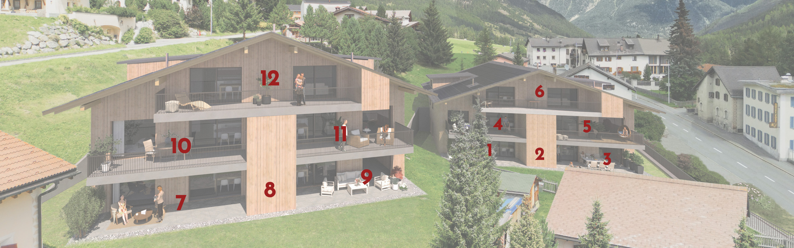 Panoramica degli appartamenti