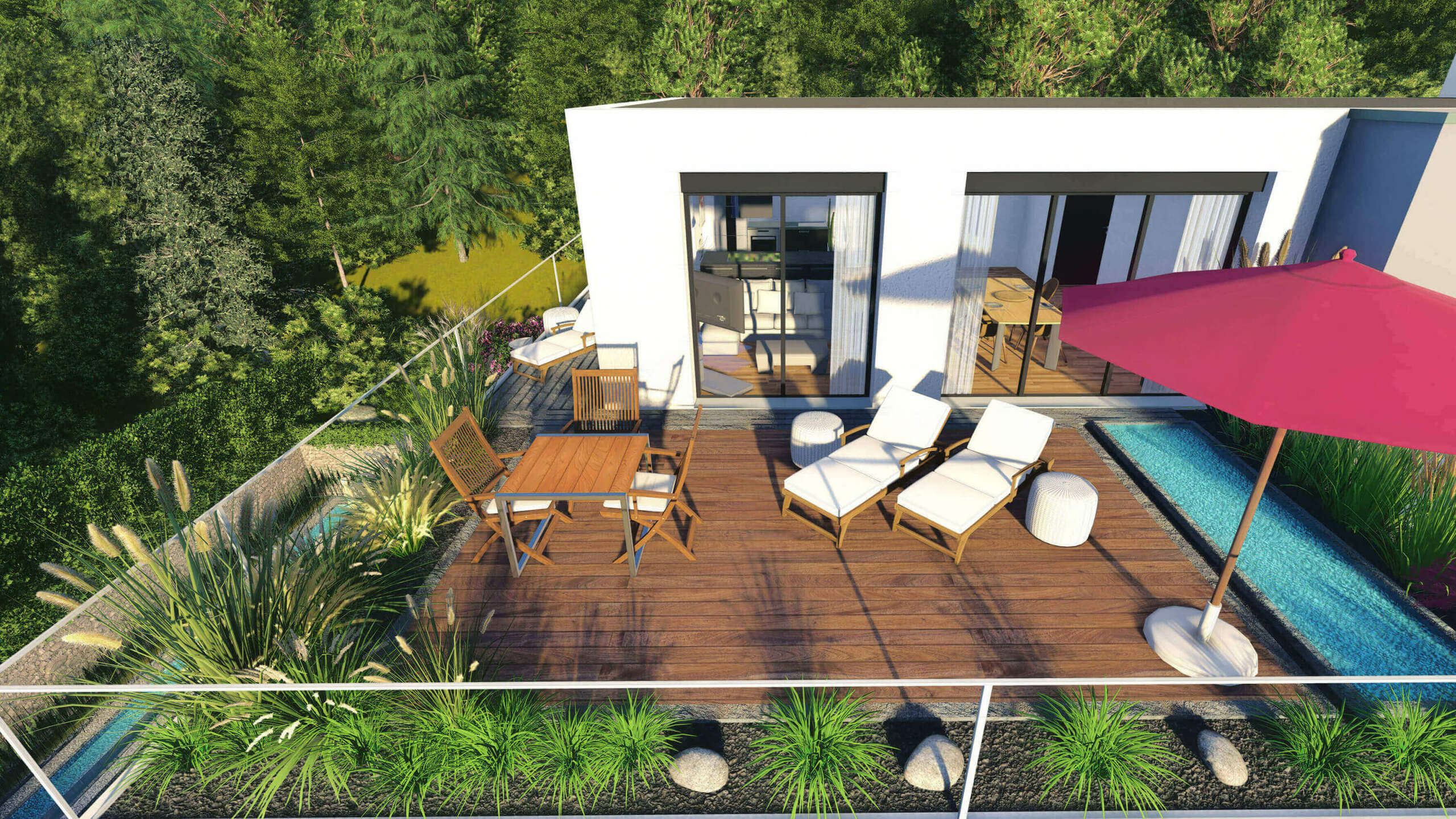 Atemberaubender Panoramablick über die malerische Umgebung und erstklassige Ausstattung verkörpert dieses Penthouse auf zwei Etagen mit höchstem Niveau.