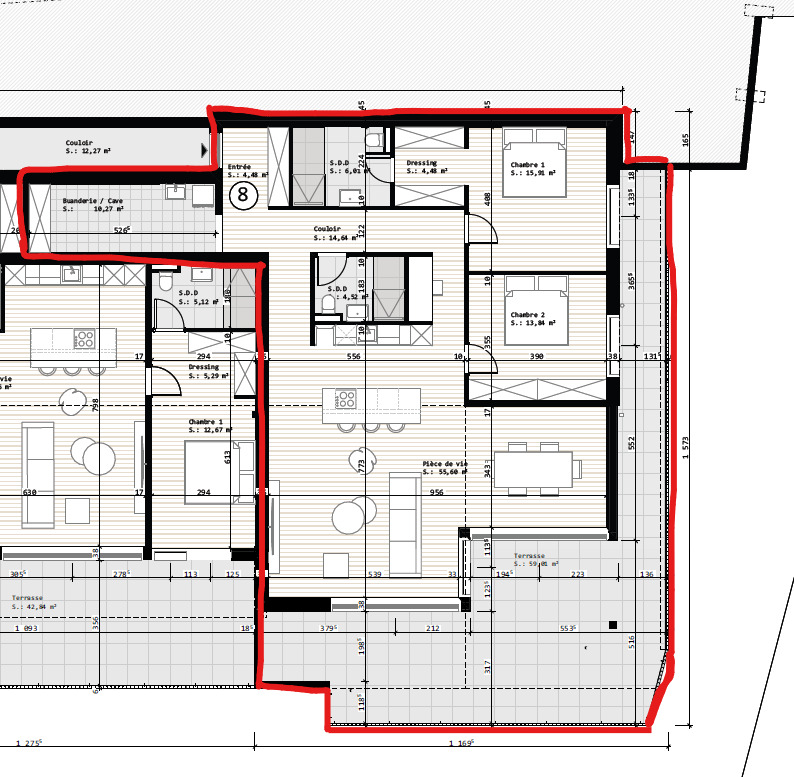 appartement n°8, très grand 3,5 pièces en ATTIQUE Sud et Est appartement n°8, très grand 3,5 pièces en ATTIQUE Sud et Est