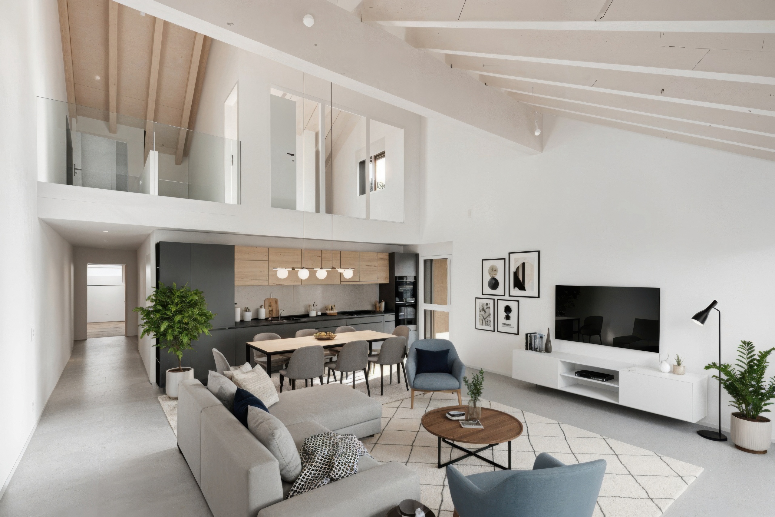 Cuisine - Salon exemple d'aménagement virtuel