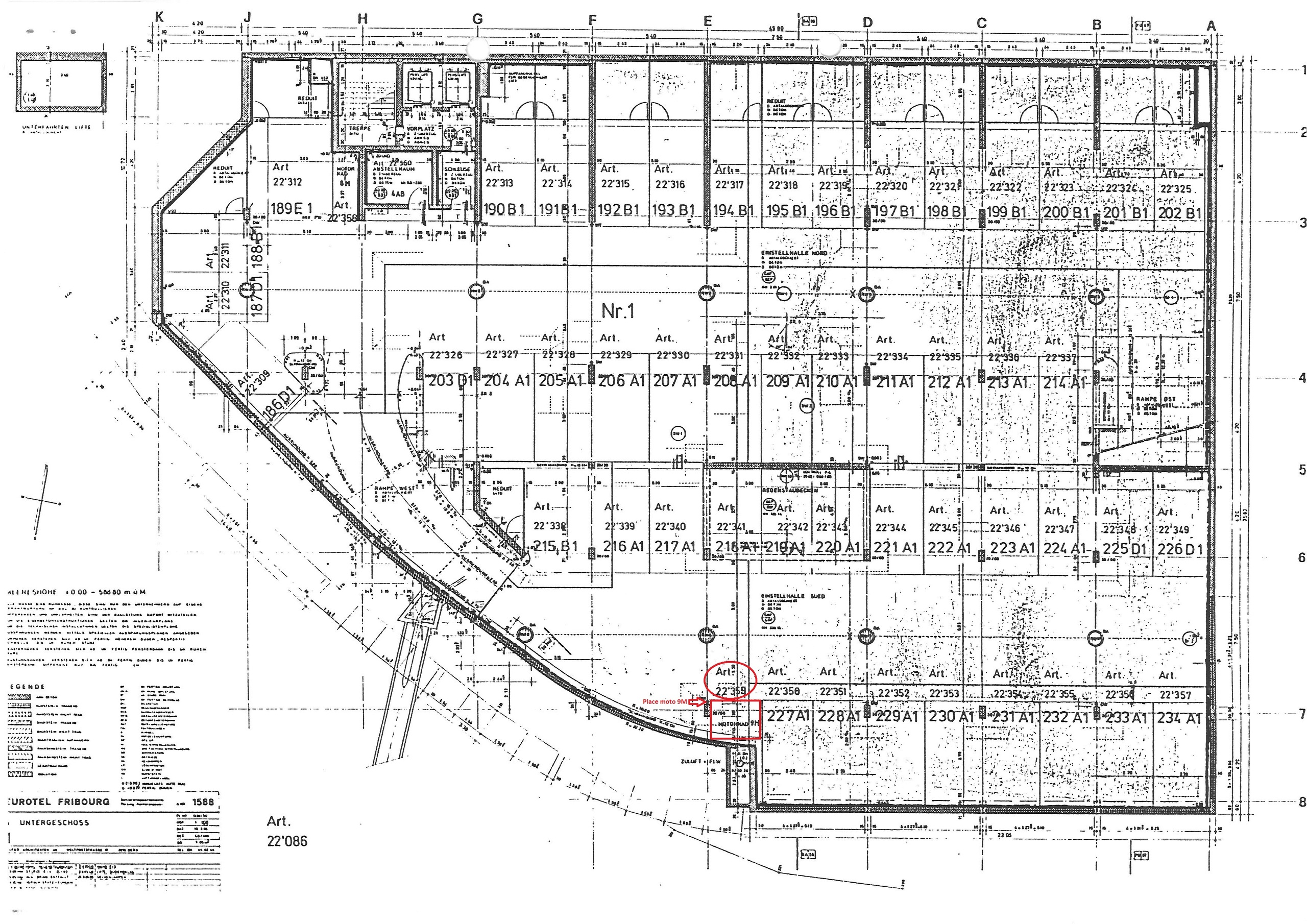 Place moto 9M au 5ème sous-sol