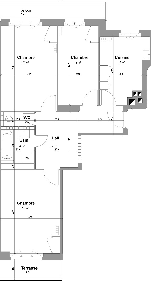 Plan métré Plan métré