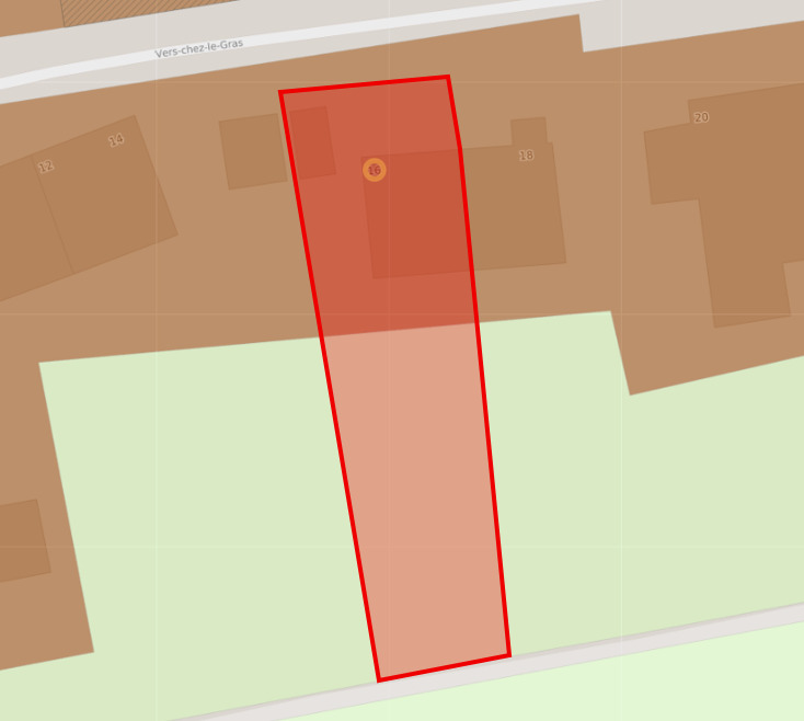 Parcelle divisée en 2 zones
