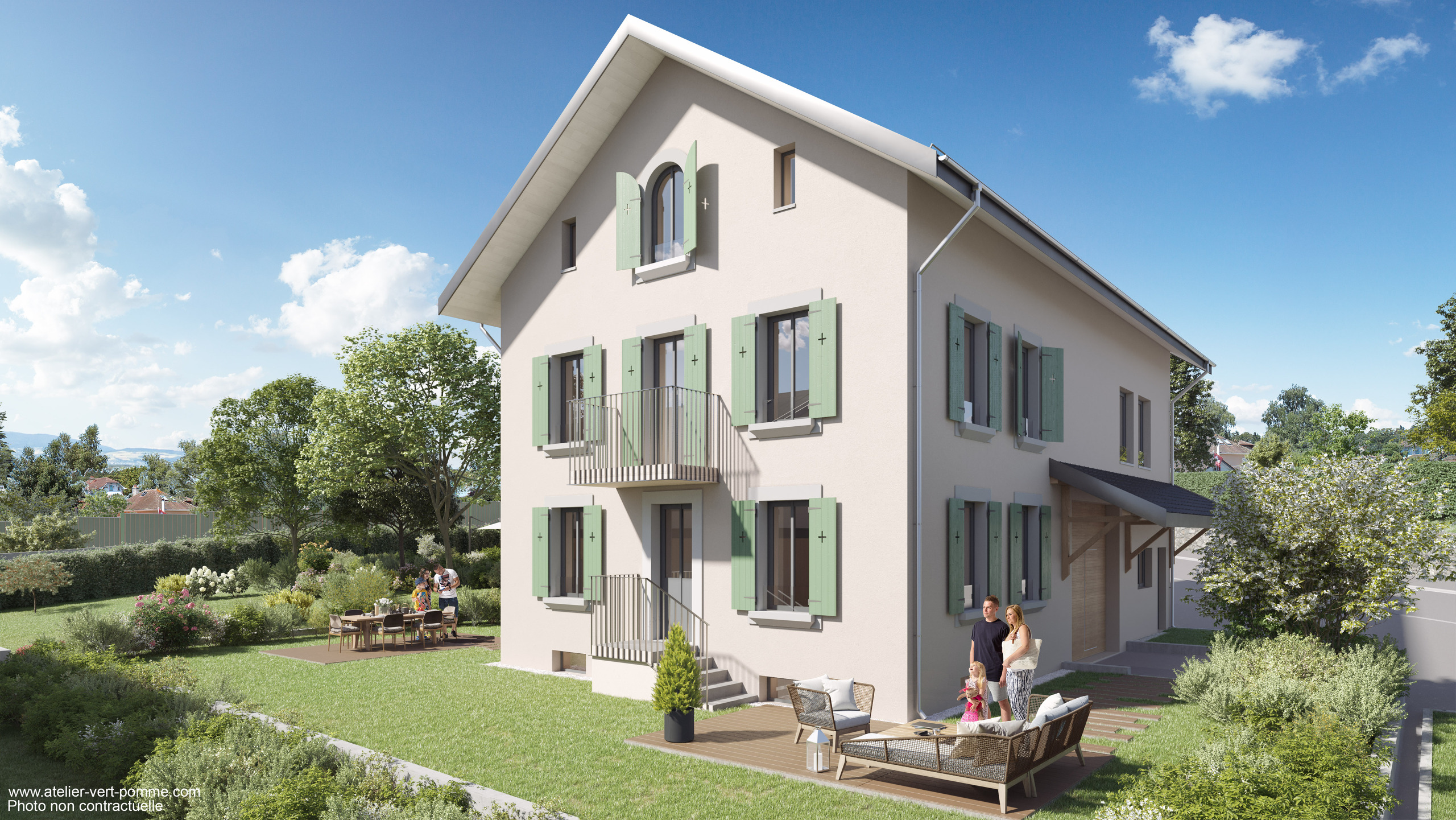 Crissier | Maison Jumelle F1 | Perspective Crissier | Maison Jumelle F1 | Perspective
