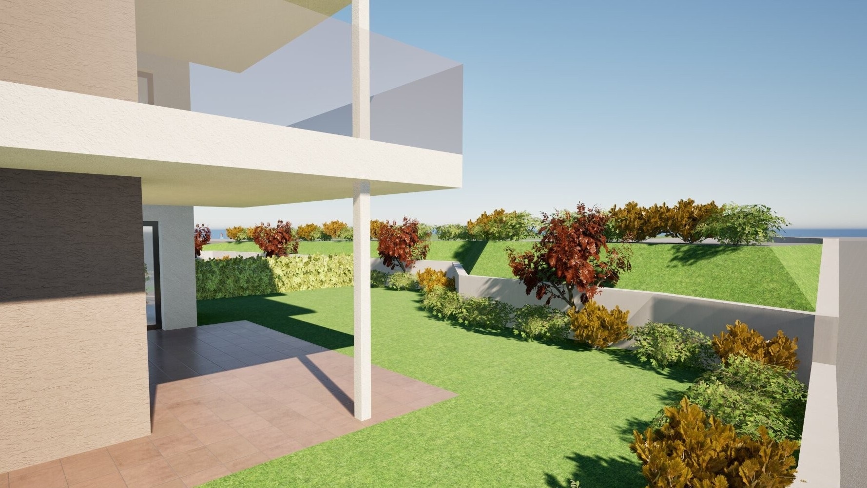 Image 3D extérieure - Rez ouest Image 3D extérieure - Rez ouest