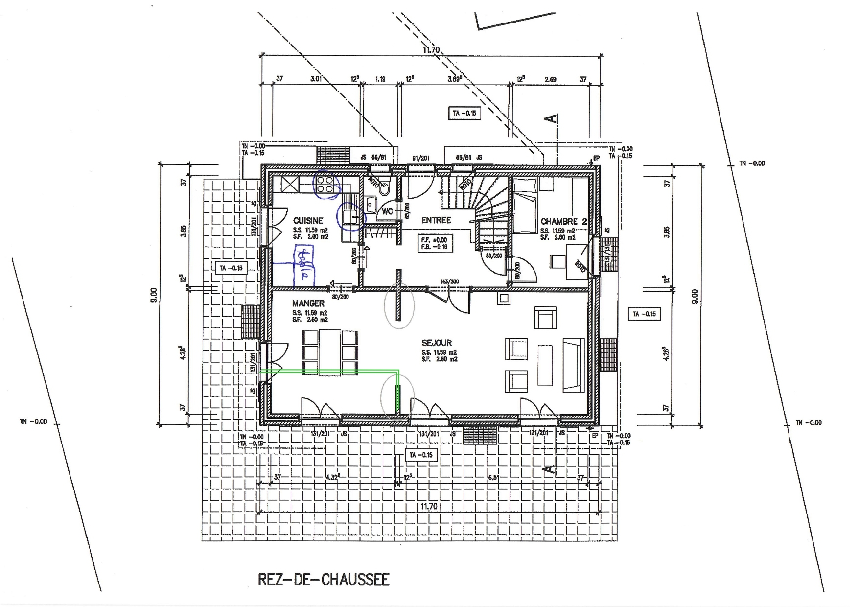 Plan rez-de-chaussée