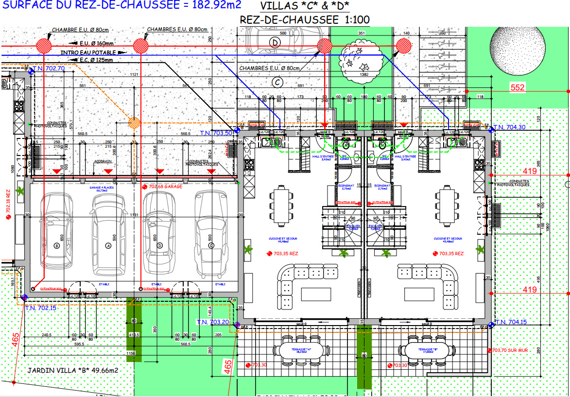 Plans rez-de-chaussée