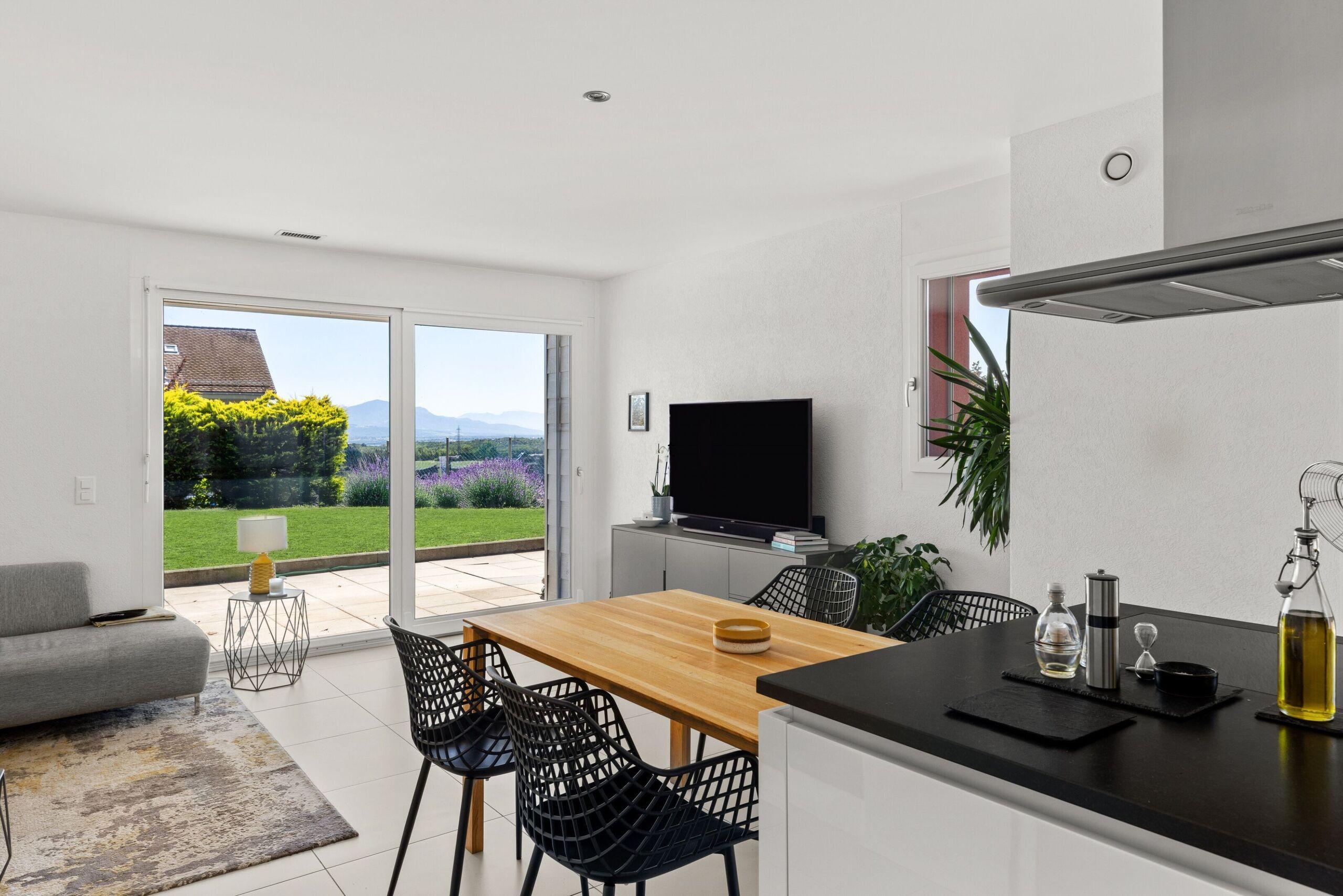 Vue sur la terrasse et le jardin Vue sur la terrasse et le jardin