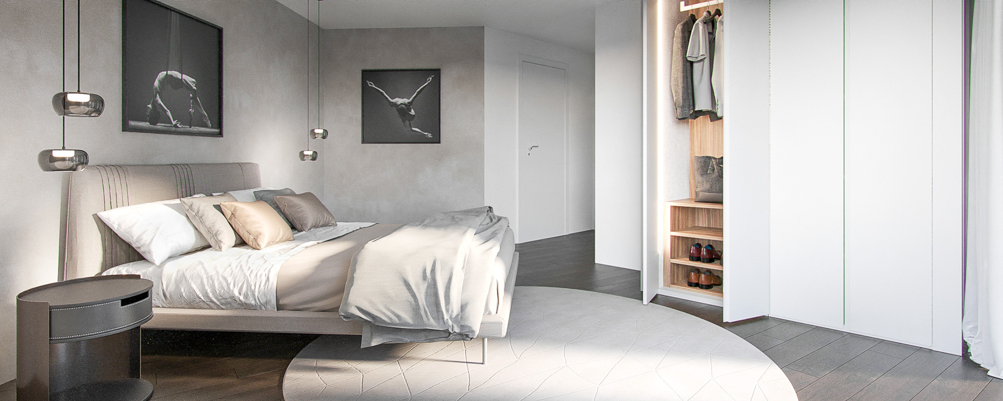 Exemple d'agencement intérieur - suite parentale (image de synthèse)