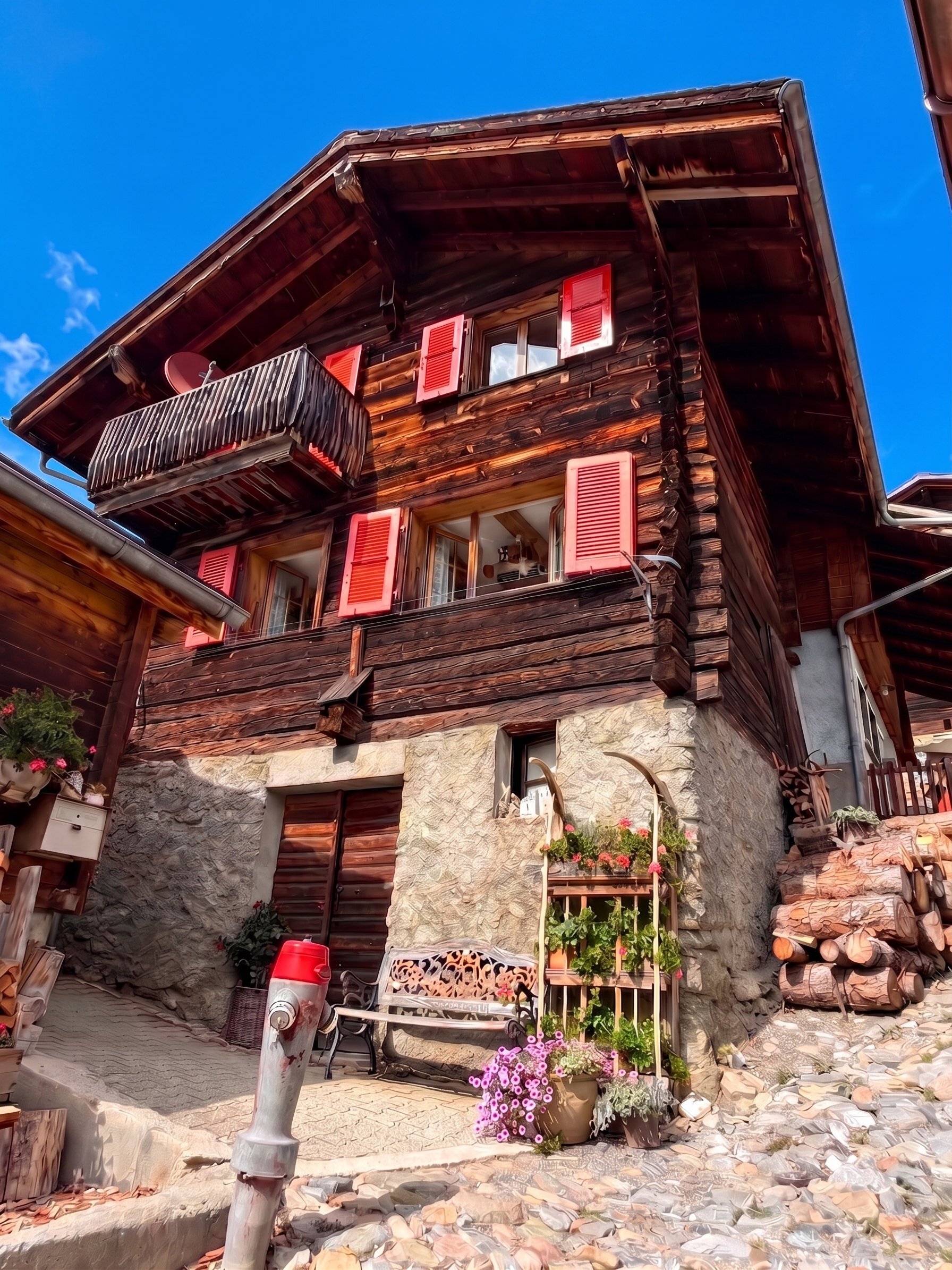 Typisches Walliser Holzhaus Typisches Walliser Holzhaus