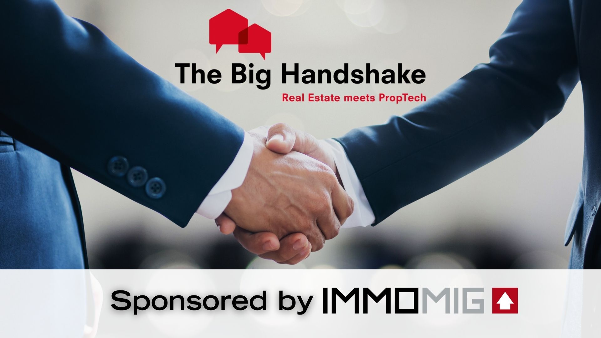 Handshake between real estate professionals at The Big Handshake 2025 in Zurich, an event focused on real estate and PropTech in Switzerland.