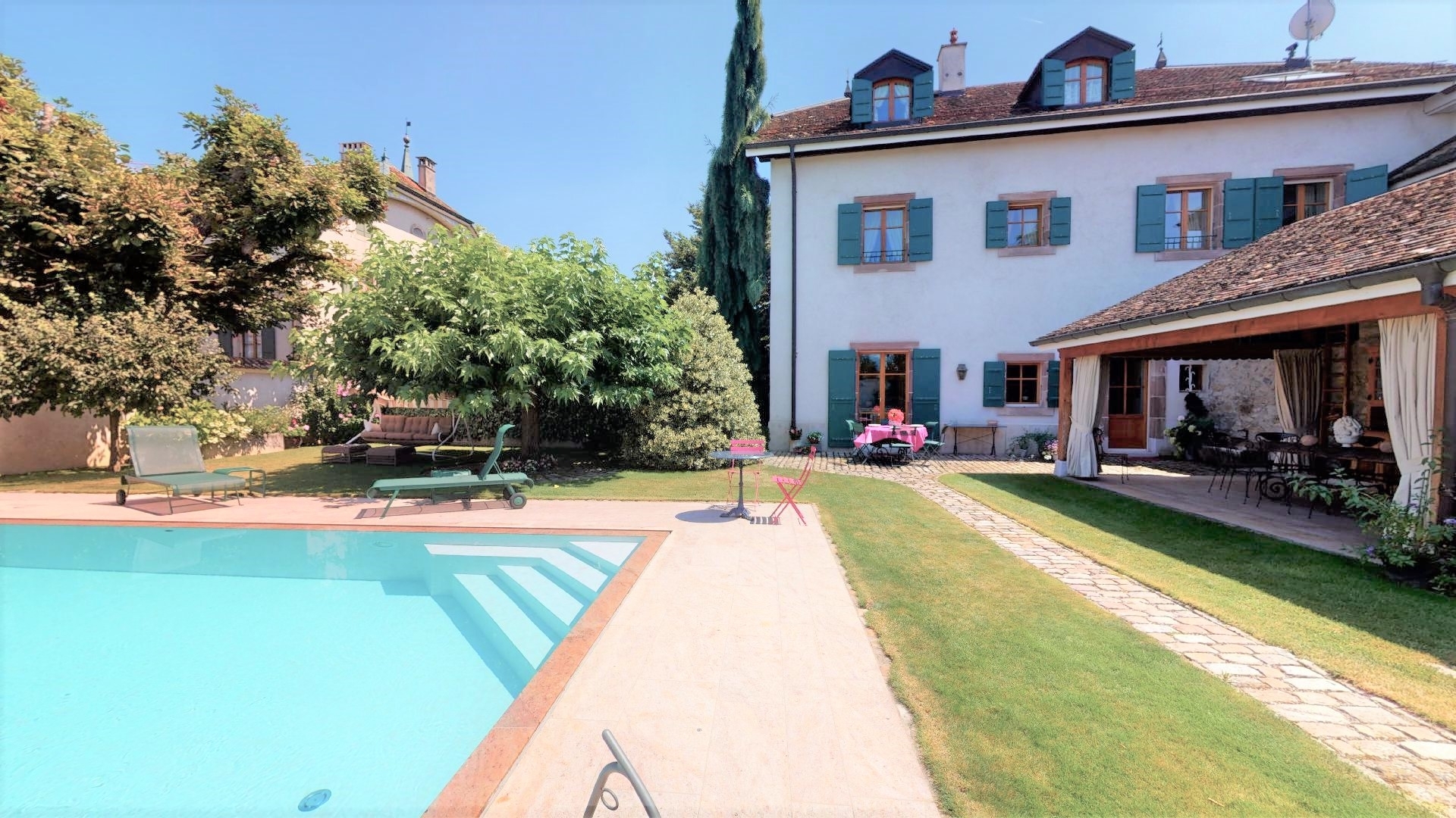 Exceptionnelle propriété de caractère avec piscine – Genève – Jussy