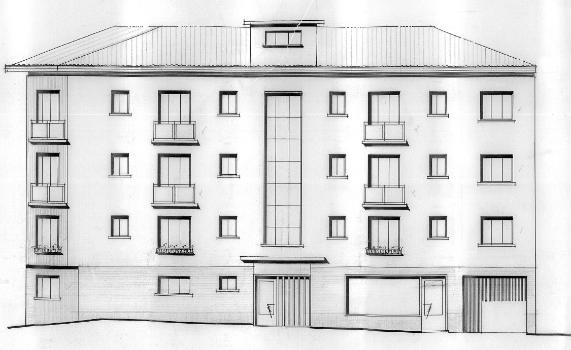 Ansicht vorne Mehrfamilienhaus Ansicht vorne Mehrfamilienhaus