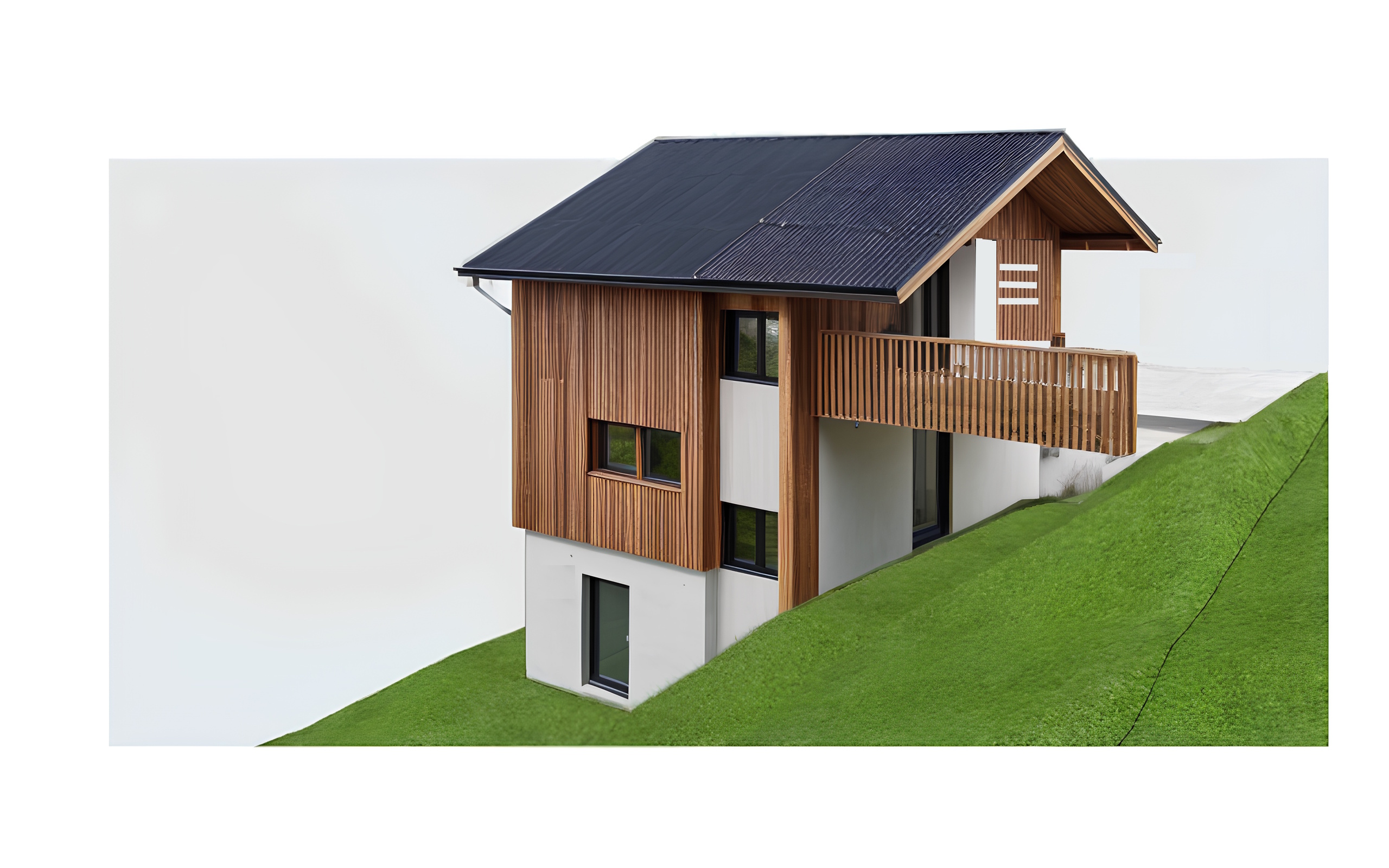 Façade nord-est avec couvert Façade nord-est avec couvert