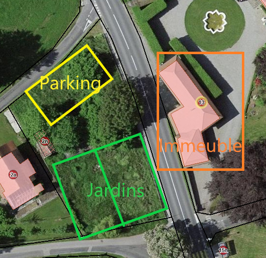 Plan Immeuble/jardin/parking Plan Immeuble/jardin/parking