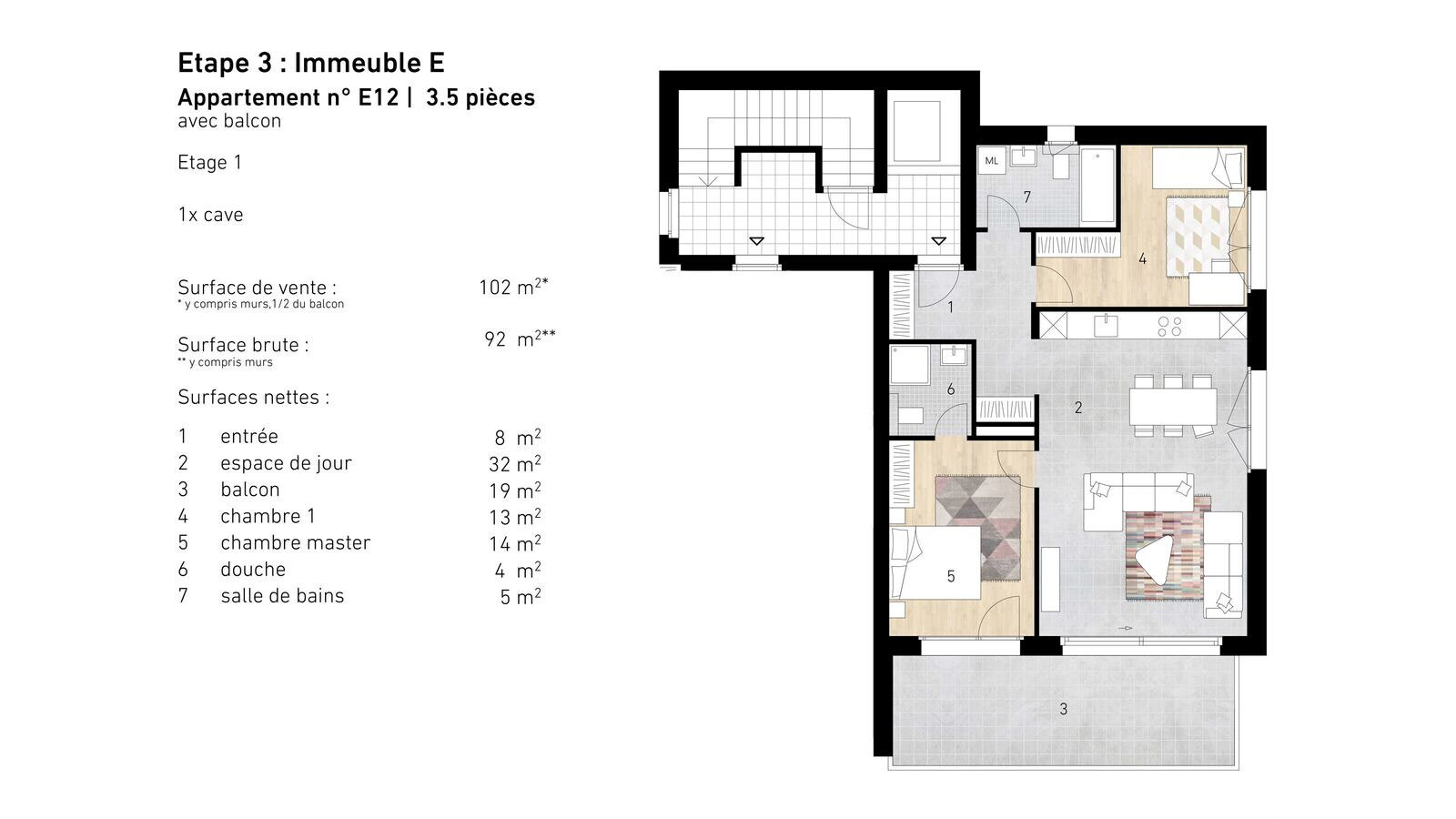 Plans - Frâne Appartement E12