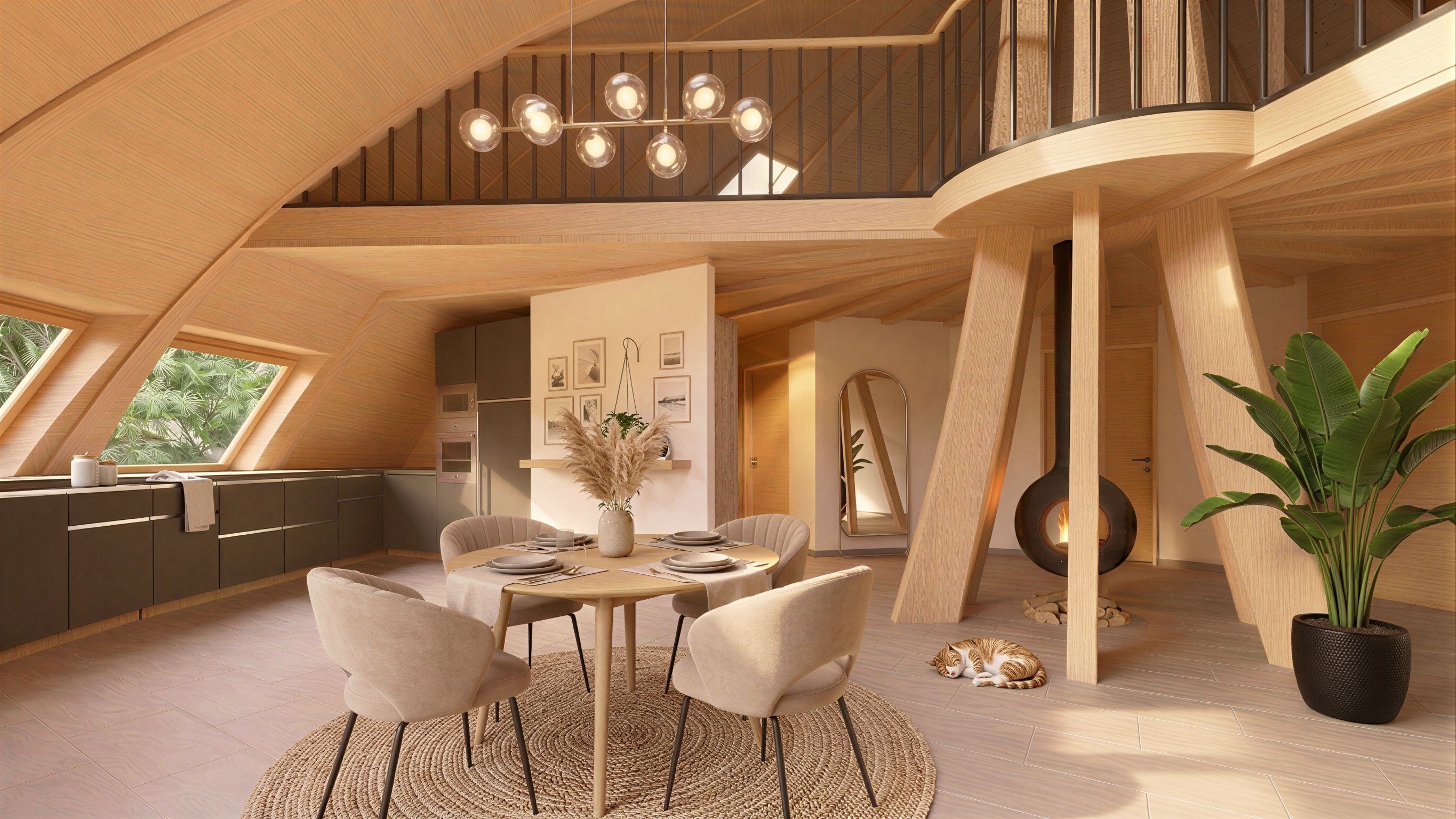 Projet immobilier à Villarimboud avec 2 maisons Domespace à vendre : la cuisine.