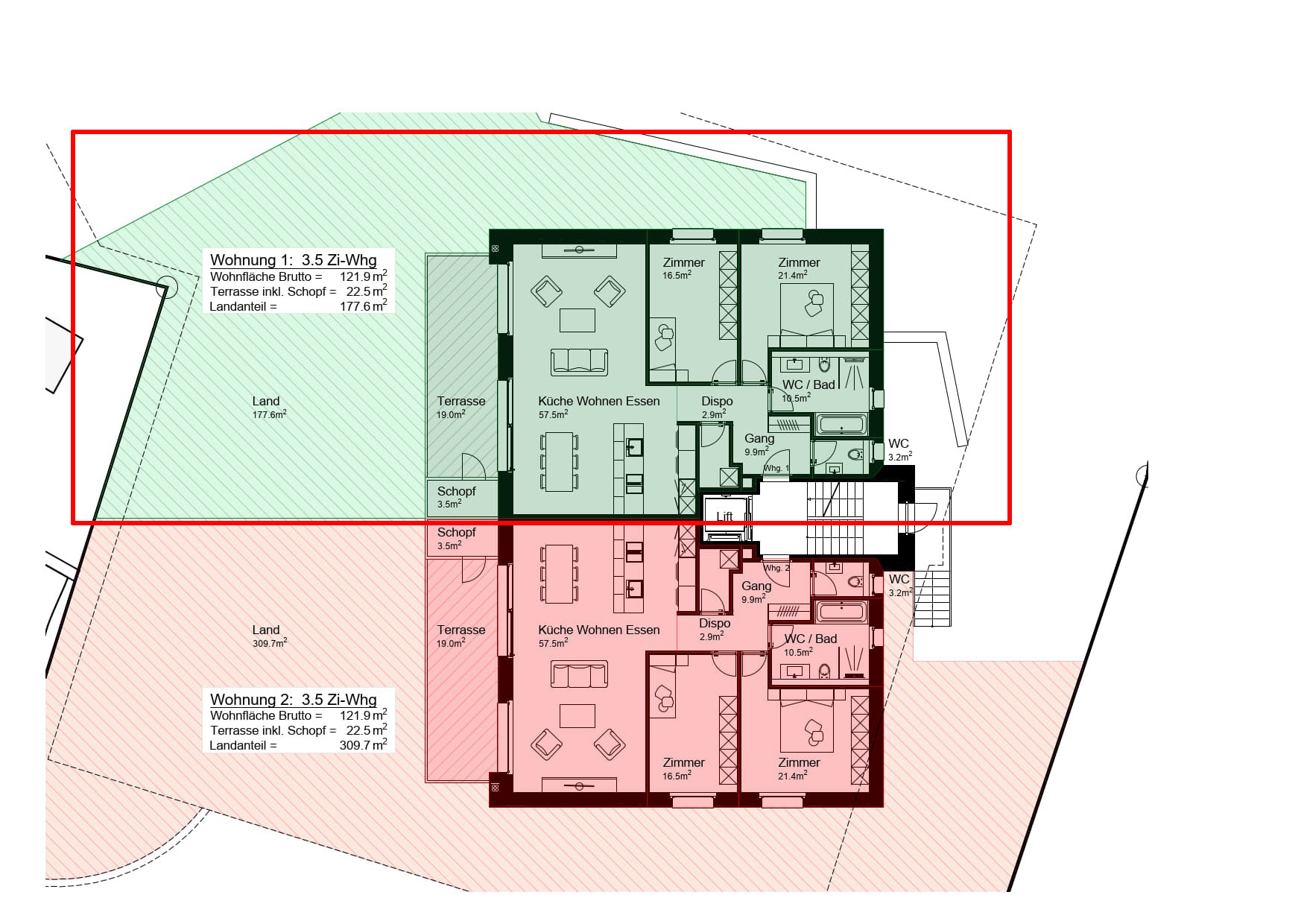 Wohnung Nr. 1 im Erdgeschoss