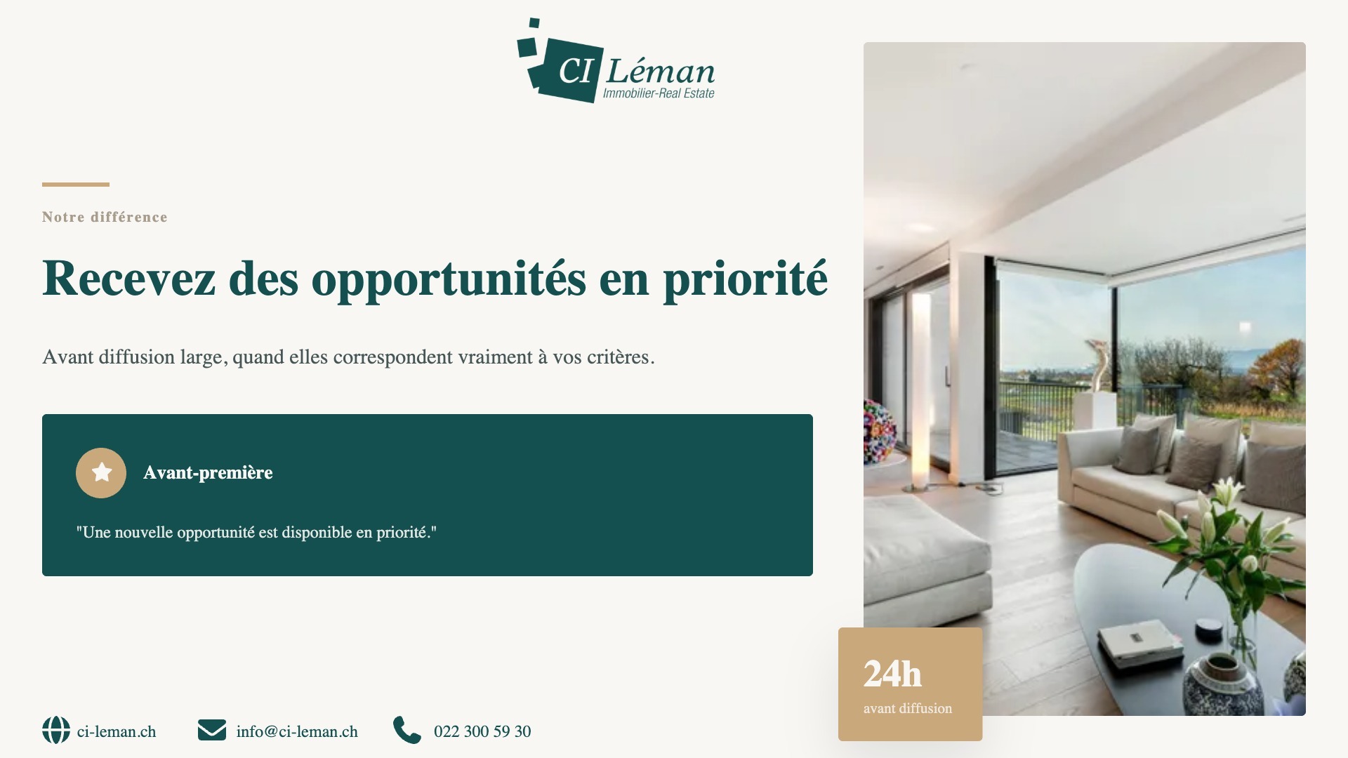 un site web pour un agent immobilier