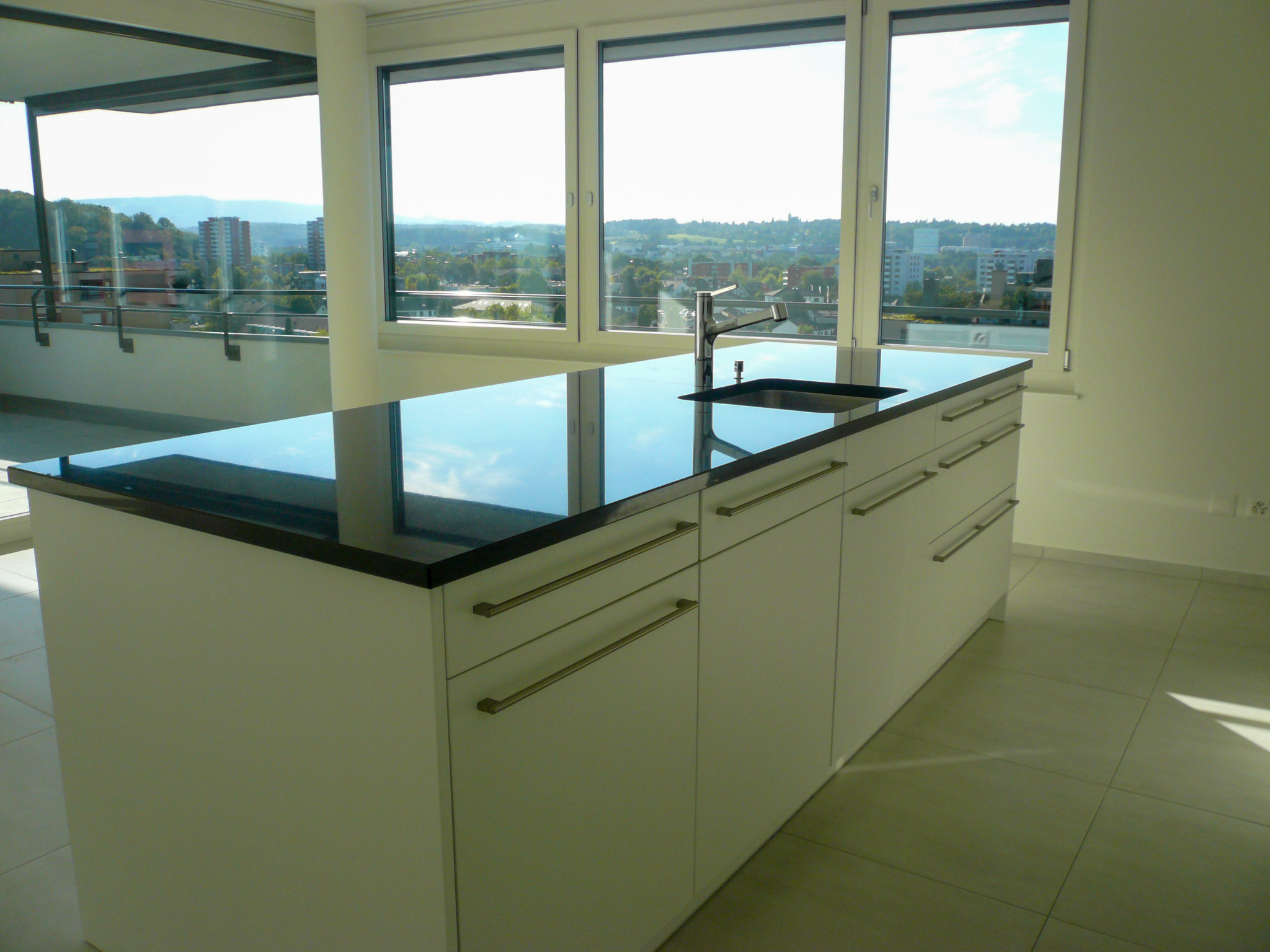 Küche mit Panoramablick
