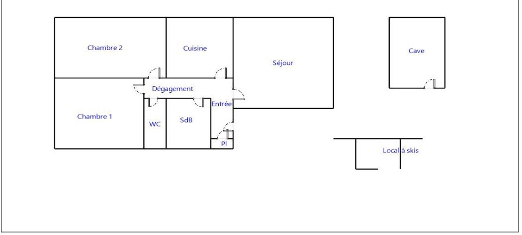 Apartment with cellar and ski room