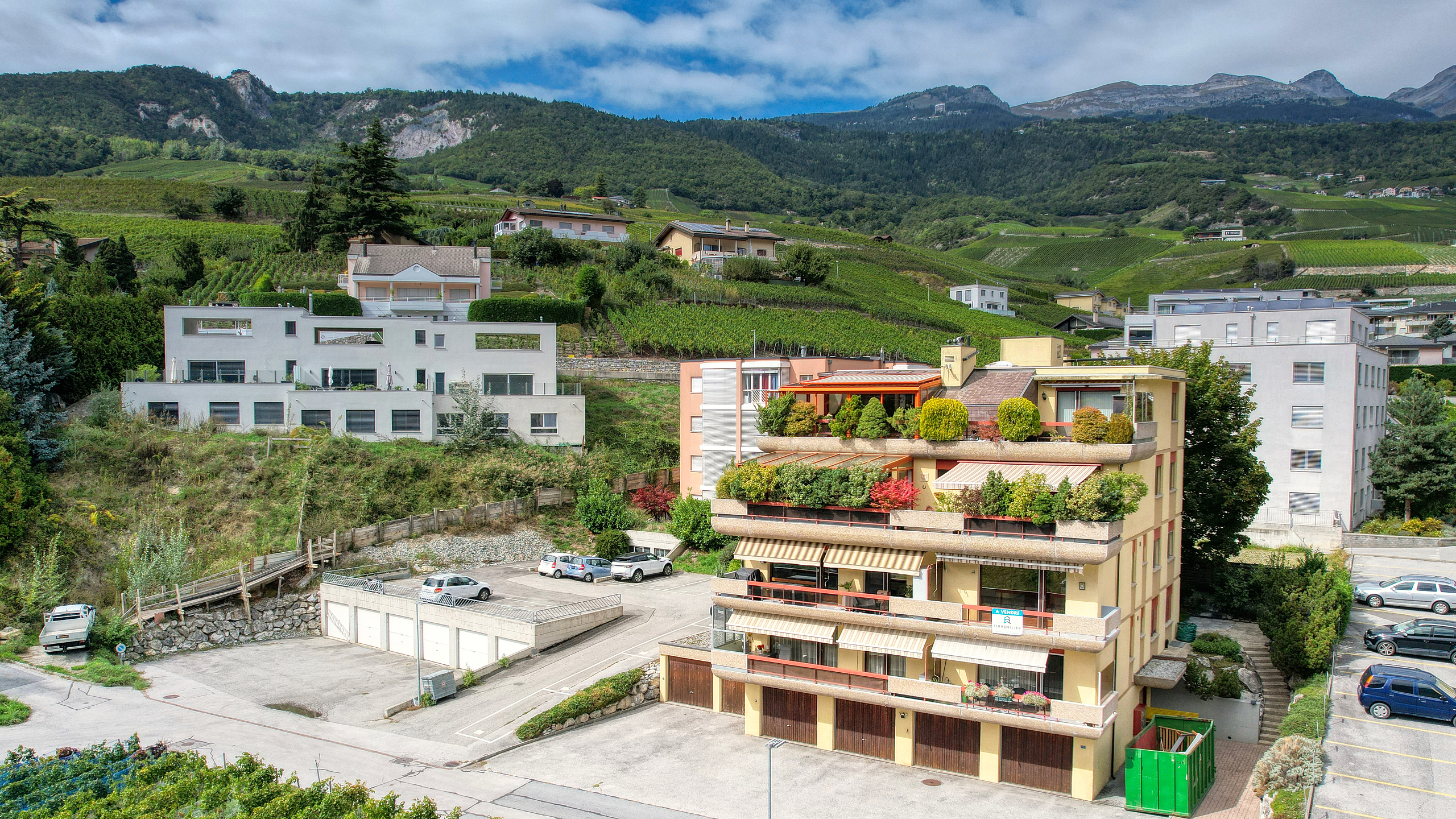 Appartement Sierre - Vue drone Appartement Sierre - Vue drone