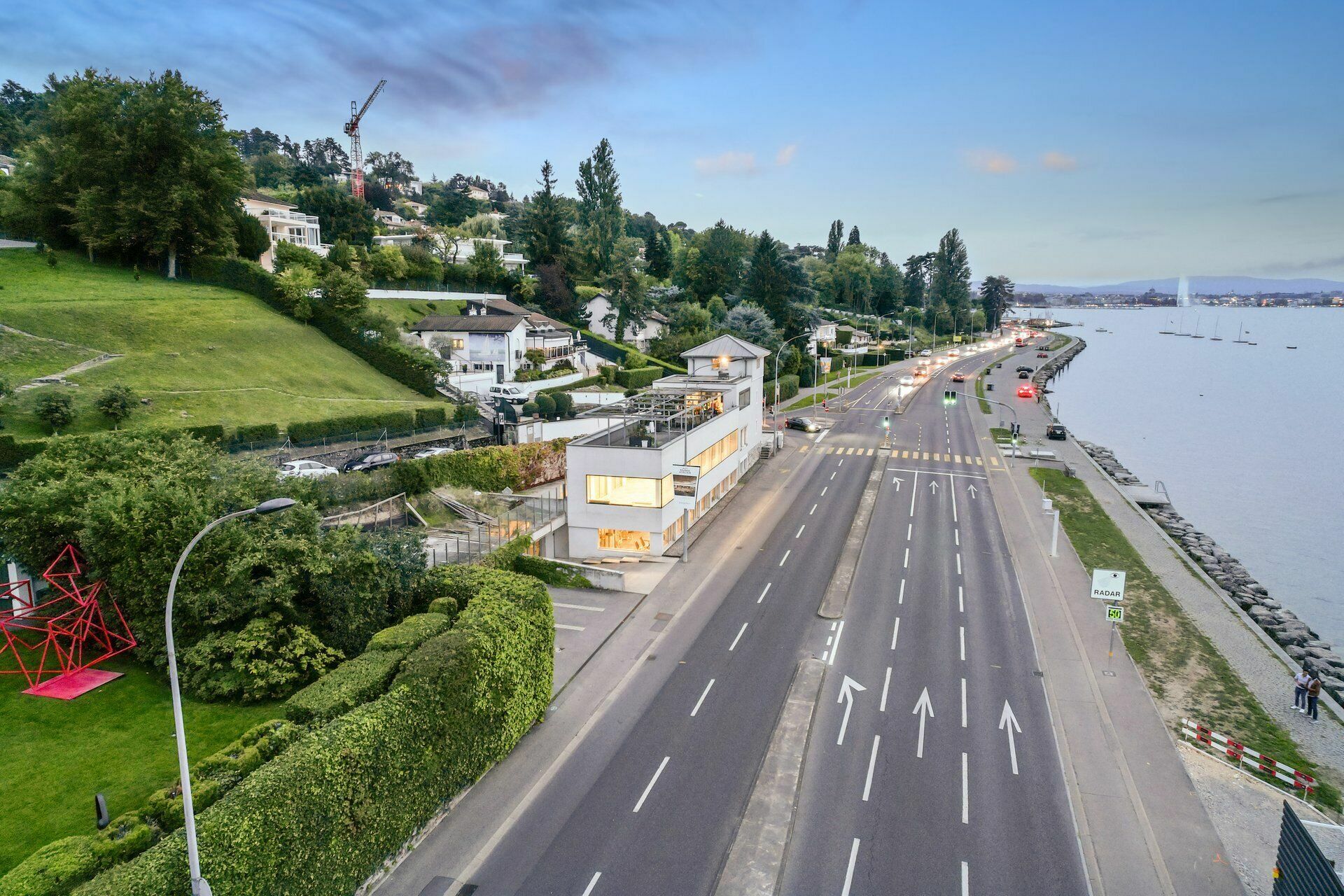 Drohnenansicht des Gebäudes Drohnenansicht des Gebäudes