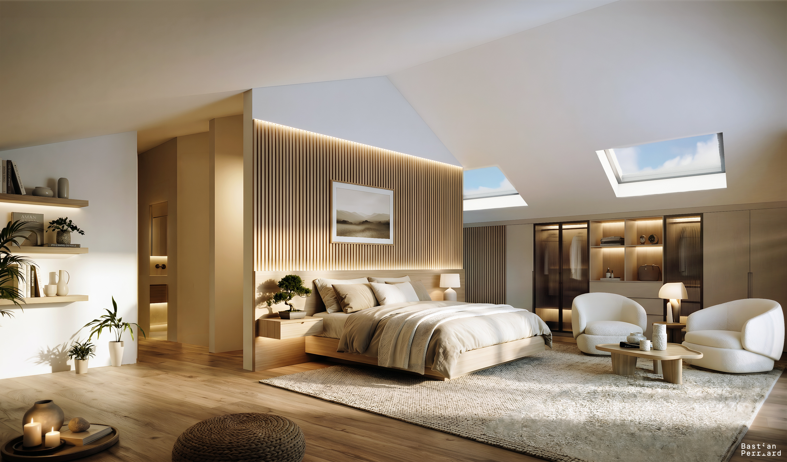 Image de synthèse chambre à coucher du 5.5 pcs
