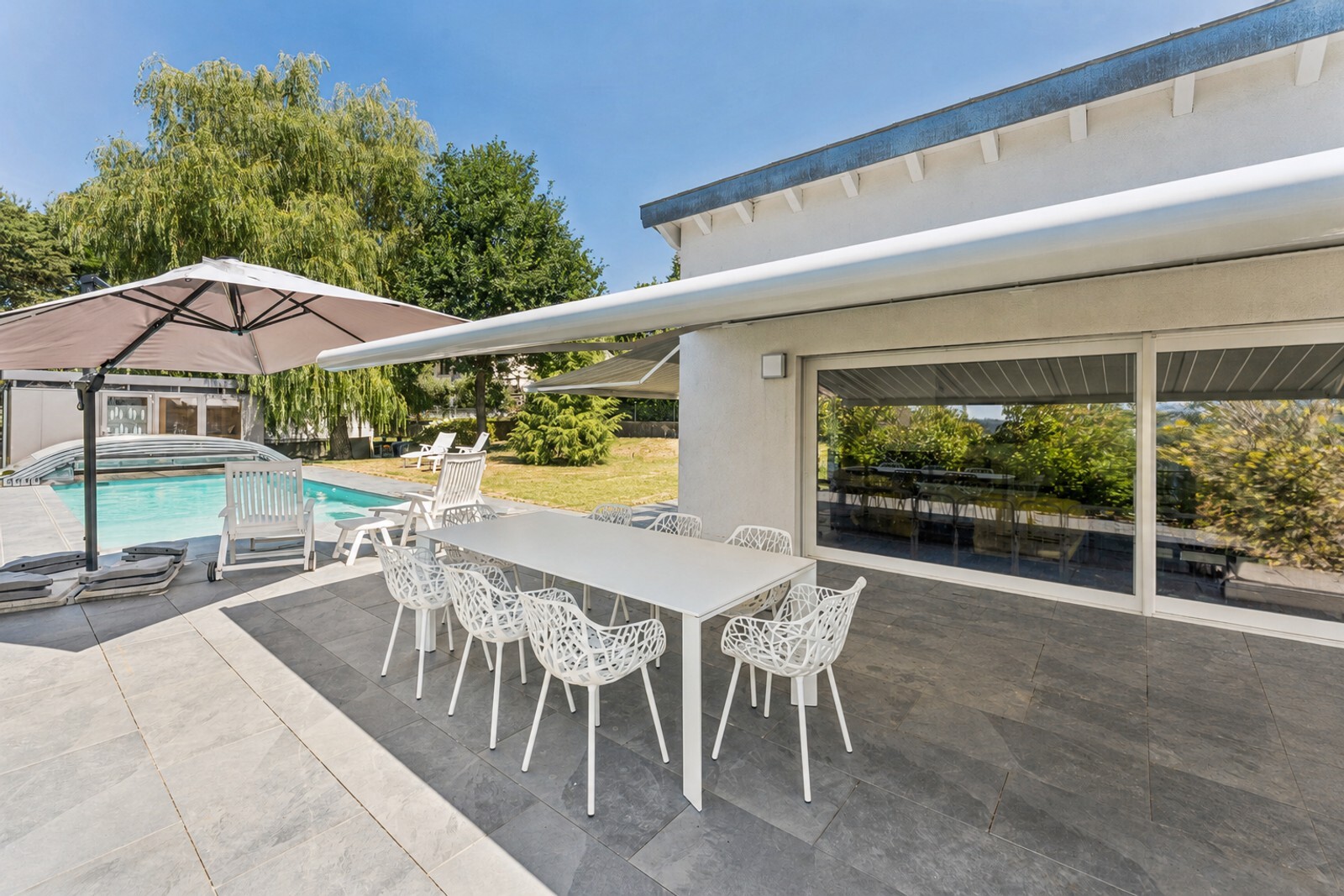 Terrasse, jardin et piscine