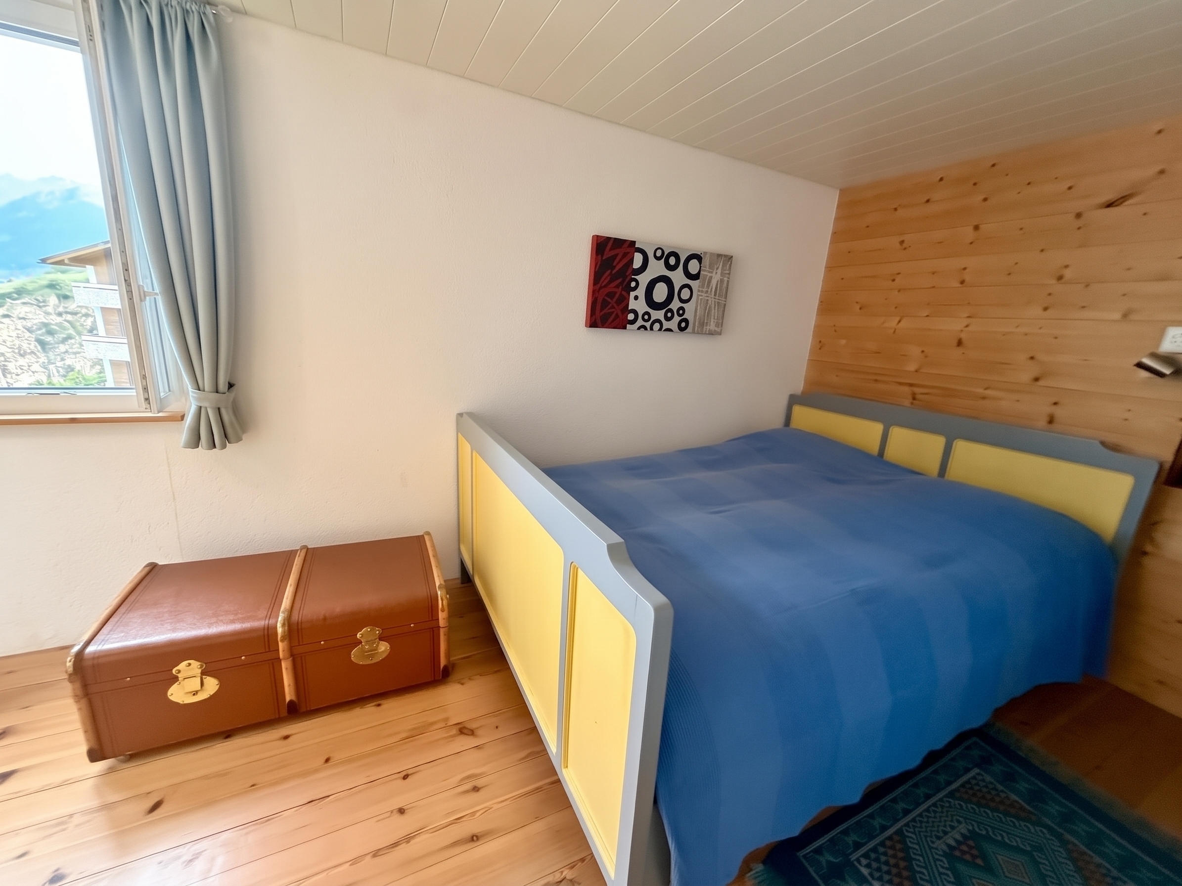 Bedroom with a mountain view Bedroom with a mountain view