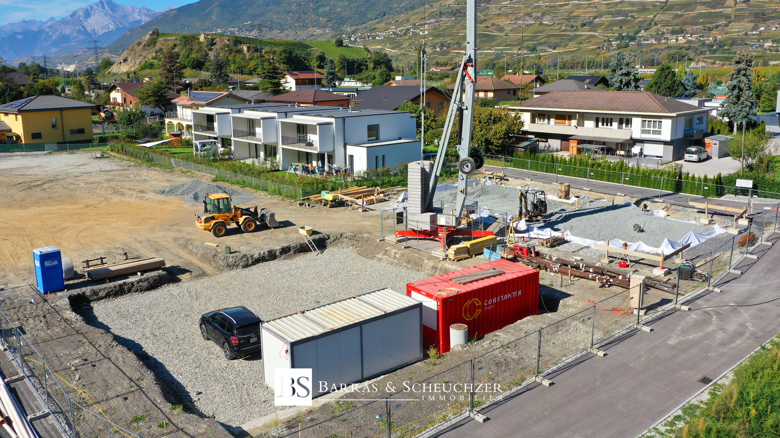 Vue aérienne chantier immeuble C