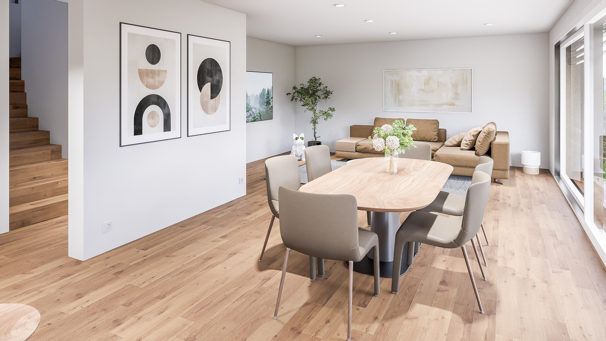 Exemple d'agencement intérieur (image de synthèse)