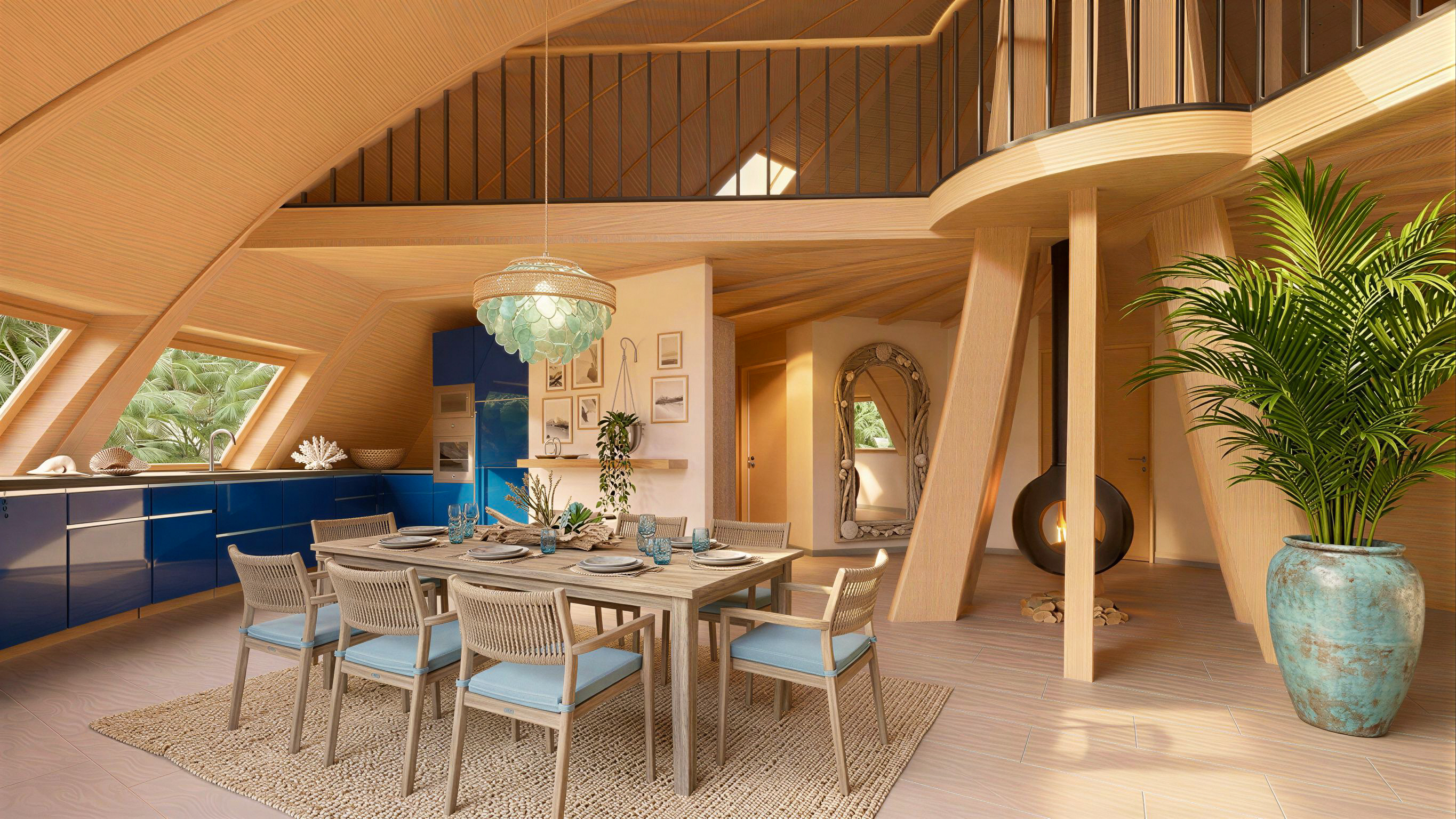 Projet immobilier à Villarimboud avec 2 maisons Domespace à vendre : la cuisine.