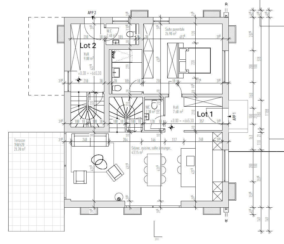 Immosol | Le Mont | Plan RDC Immosol | Le Mont | Plan RDC