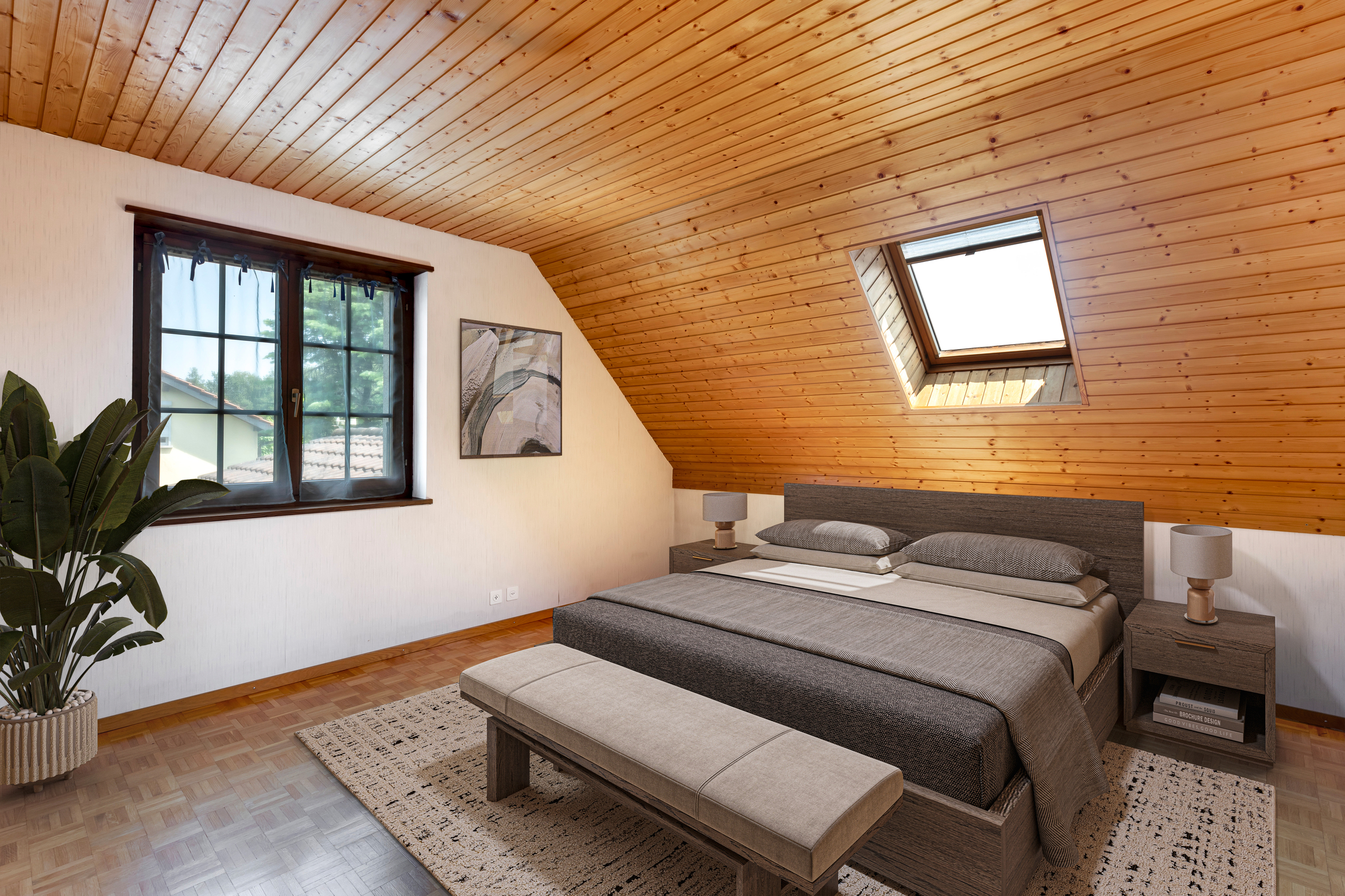 Chambre meublée virtuellement Chambre meublée virtuellement