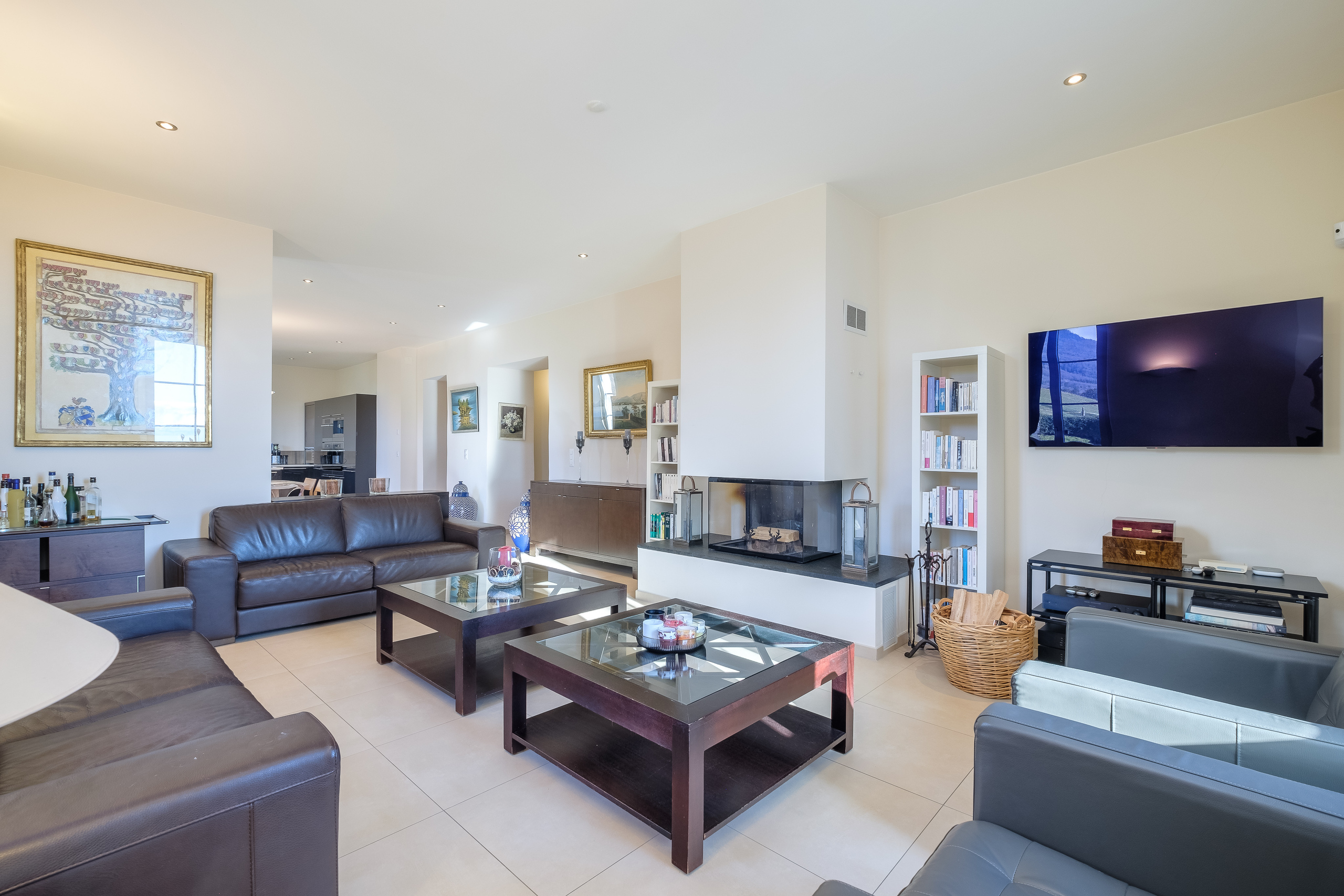 Salon avec cheminée