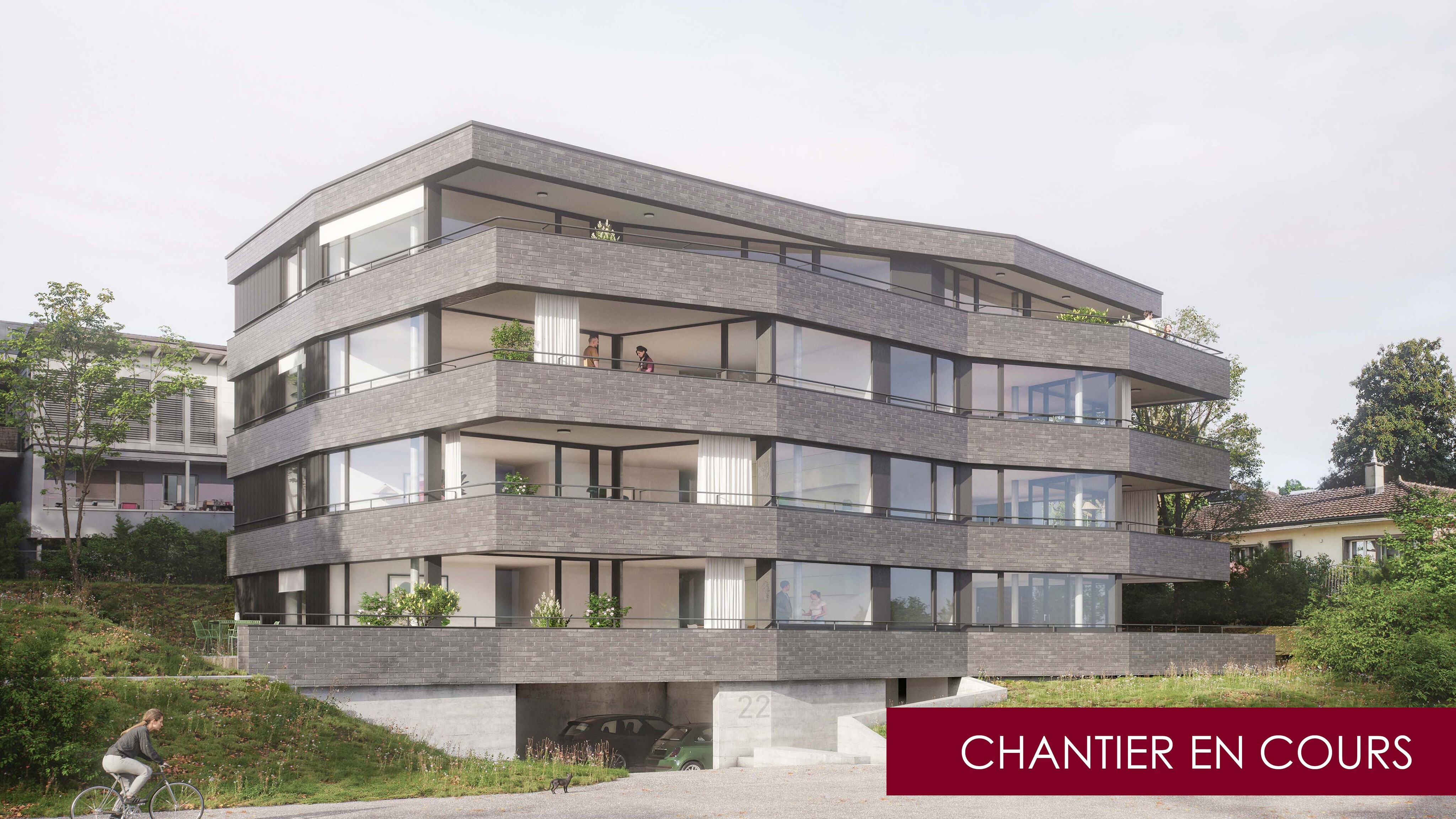 Construction d'un immeuble de 8 appartements en PPE à Fribourg - Vente par CNC IMMOBILIER SA 026 422 32 32